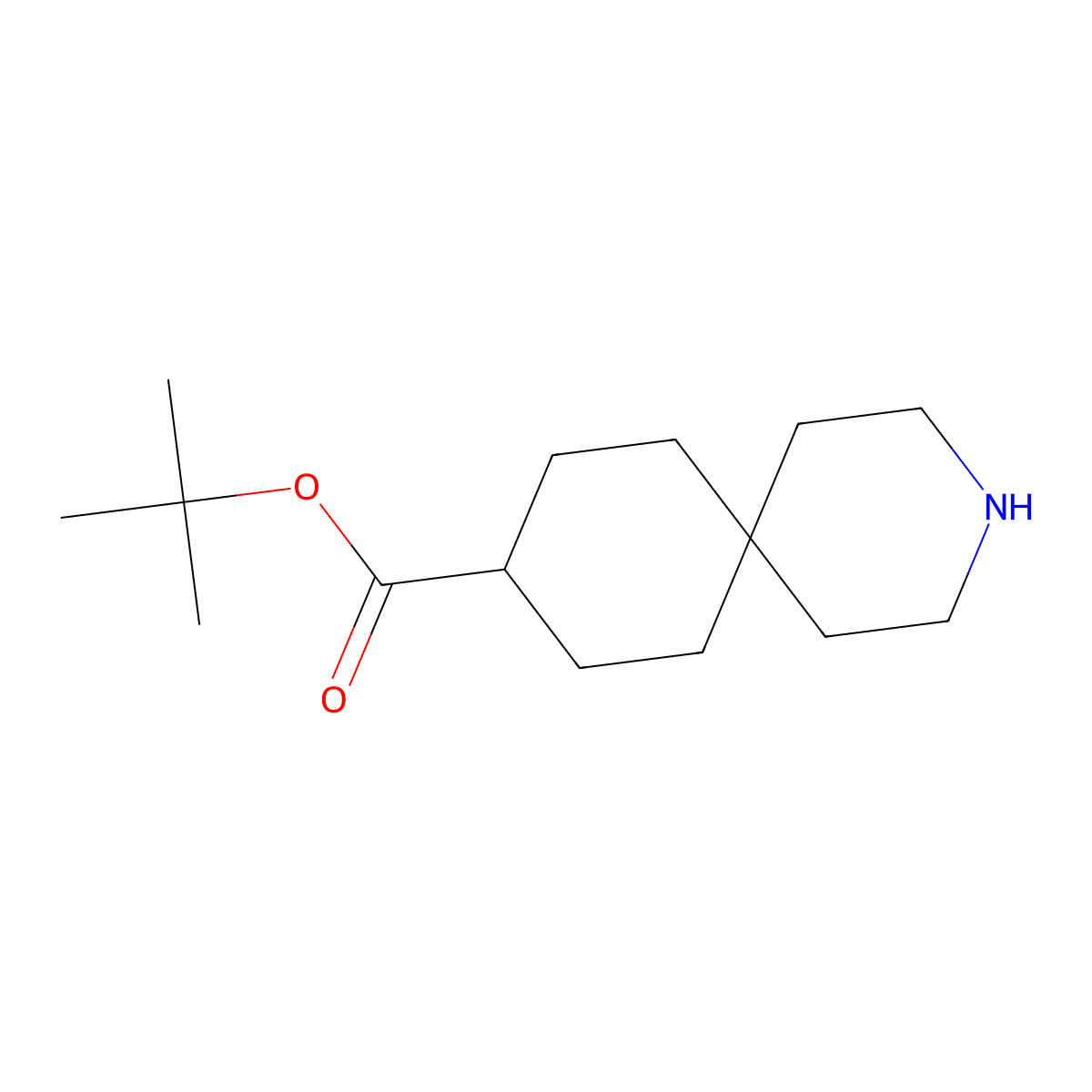 Tert-butyl 3-azaspiro[5.5]undecane-9-carboxylate molecular structure, CAS 2639457-30-8