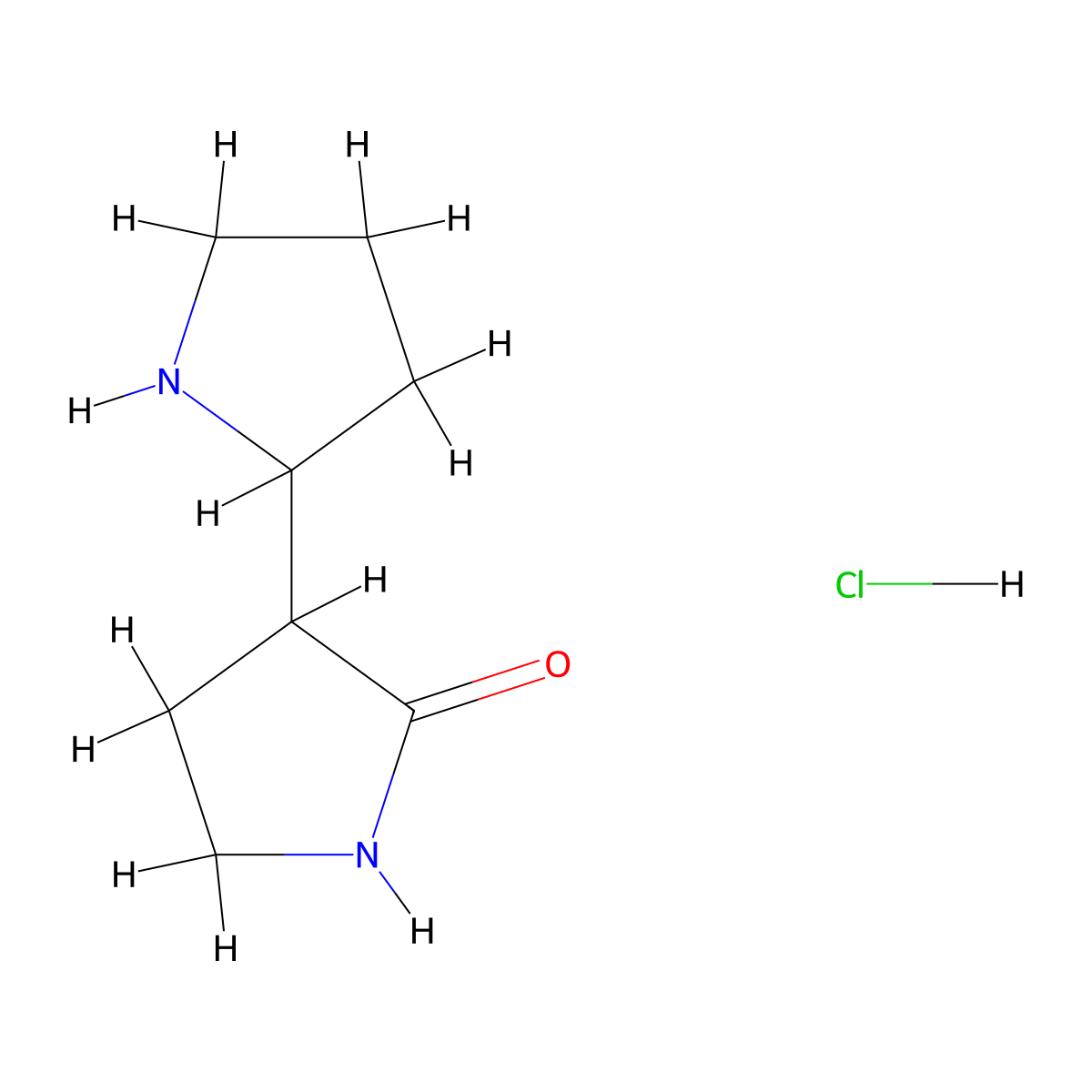 [2,3'-Bipyrrolidin]-2'-one hydrochloride molecular structure, CAS 2639457-31-9