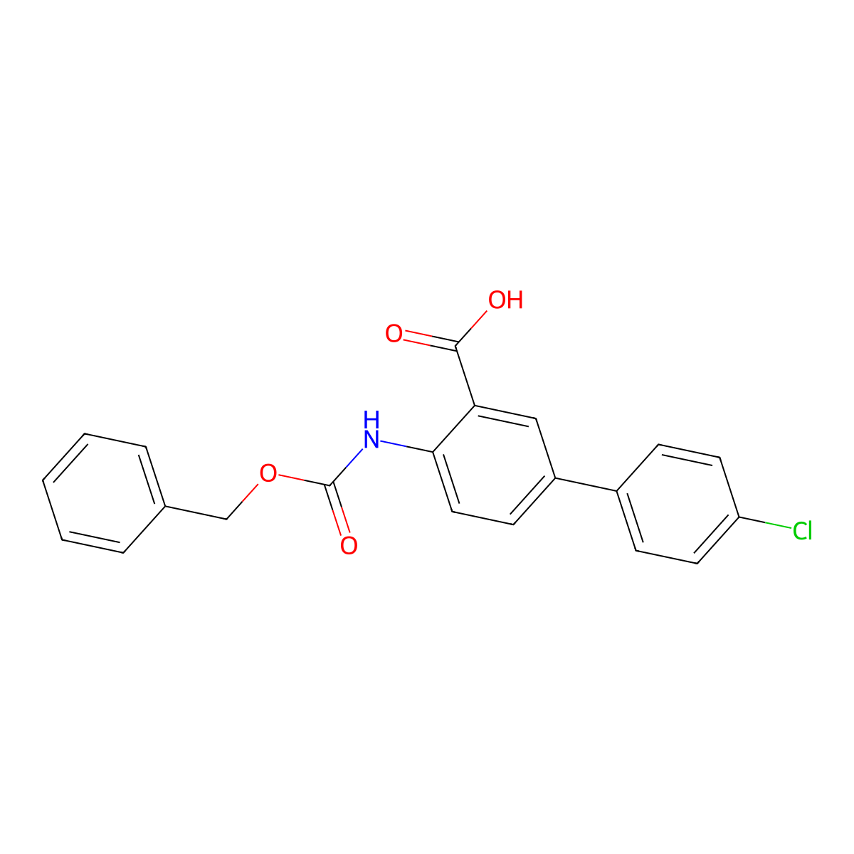 4-{[(Benzyloxy)carbonyl]amino}-4'-chloro-[1,1'-biphenyl]-3-carboxylic acid molecular structure, CAS 2639457-35-3
