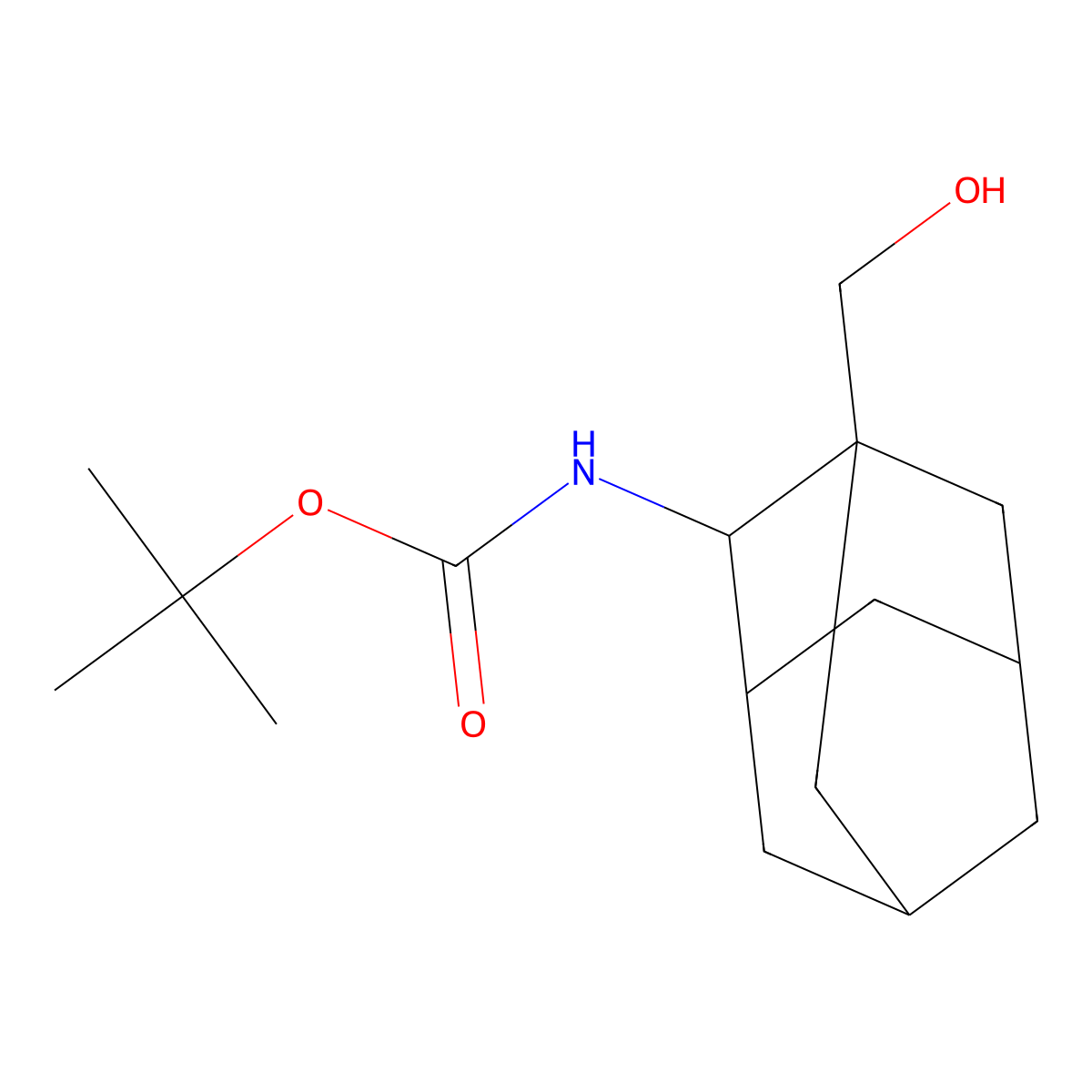 tert-butyl N-[1-(hydroxymethyl)adamantan-2-yl]carbamate molecular structure, CAS 2639457-52-4