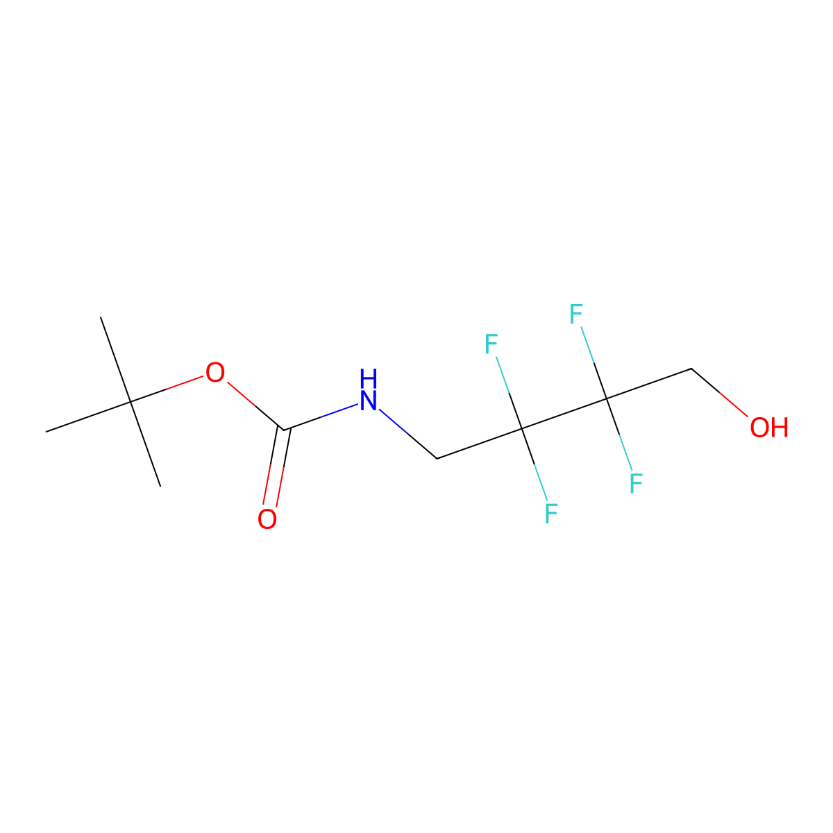 tert-butyl N-(2,2,3,3-tetrafluoro-4-hydroxybutyl)carbamate molecular structure, CAS 2639457-55-7