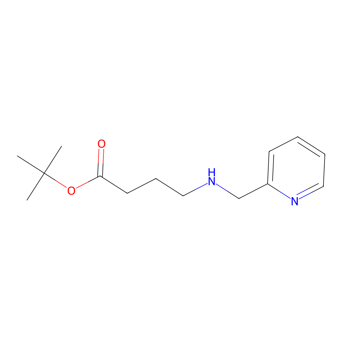 Tert-butyl 4-{[(pyridin-2-yl)methyl]amino}butanoate molecular structure, CAS 2639457-70-6