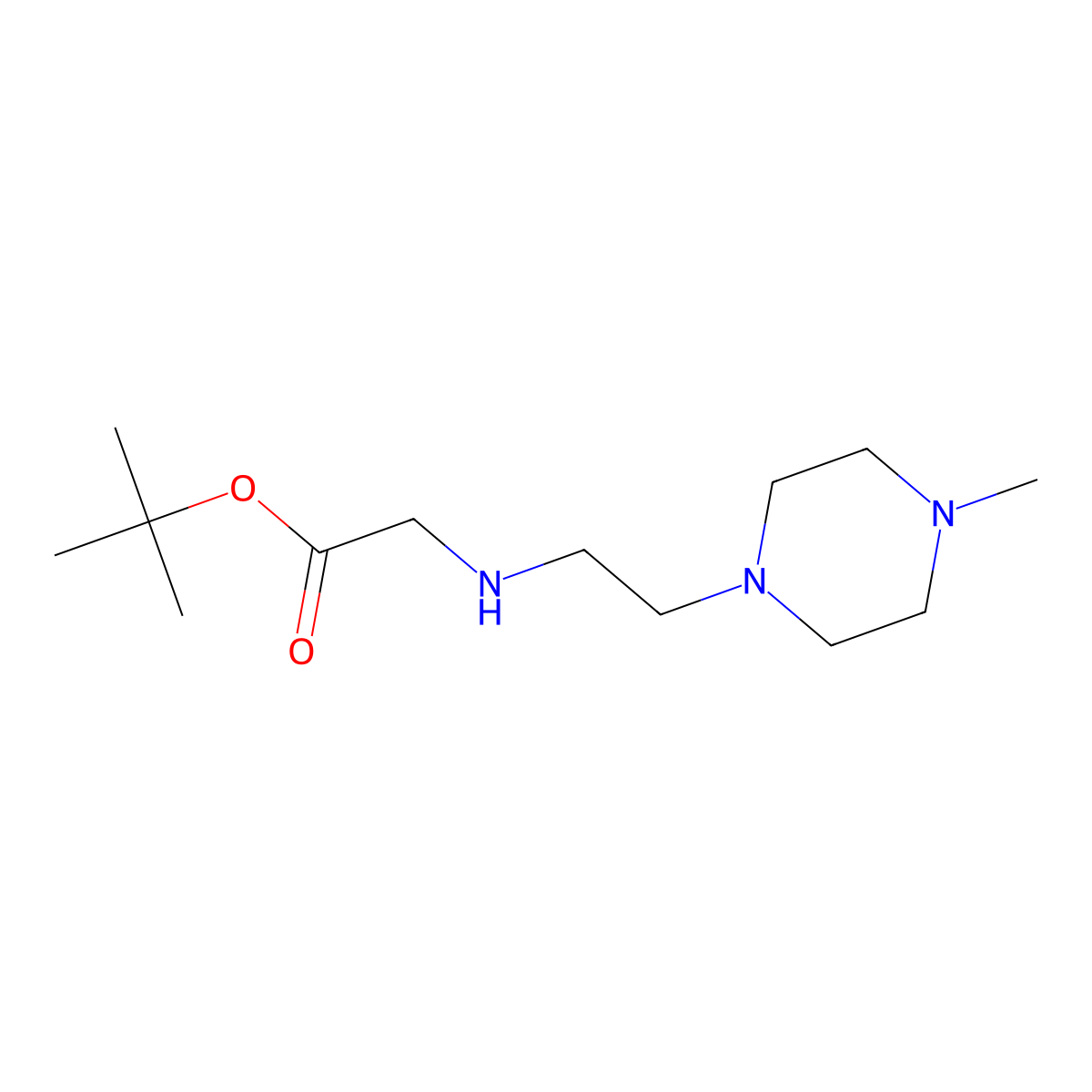 Tert-butyl 2-{[2-(4-methylpiperazin-1-yl)ethyl]amino}acetate molecular structure, CAS 2639457-71-7