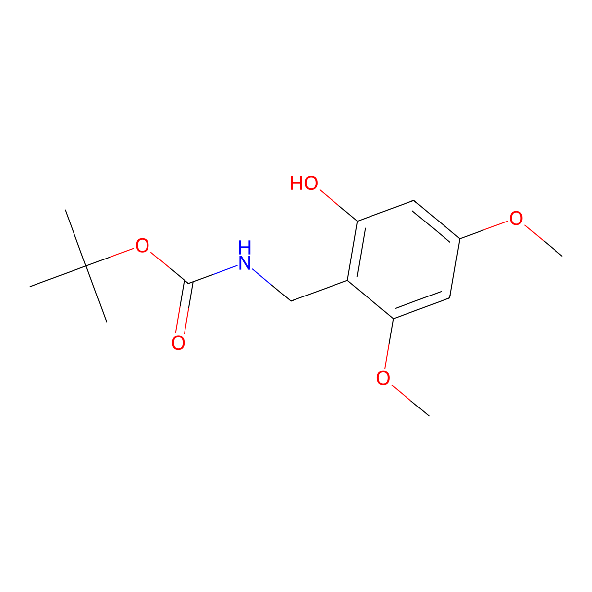 tert-butyl N-[(2-hydroxy-4,6-dimethoxyphenyl)methyl]carbamate molecular structure, CAS 2639457-72-8