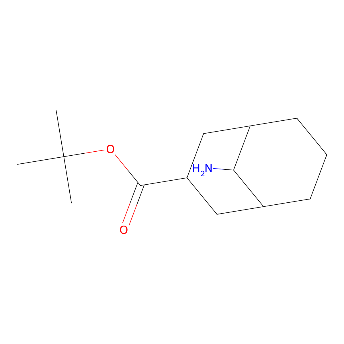 Tert-butyl 9-aminobicyclo[3.3.1]nonane-3-carboxylate molecular structure, CAS 2639458-05-0