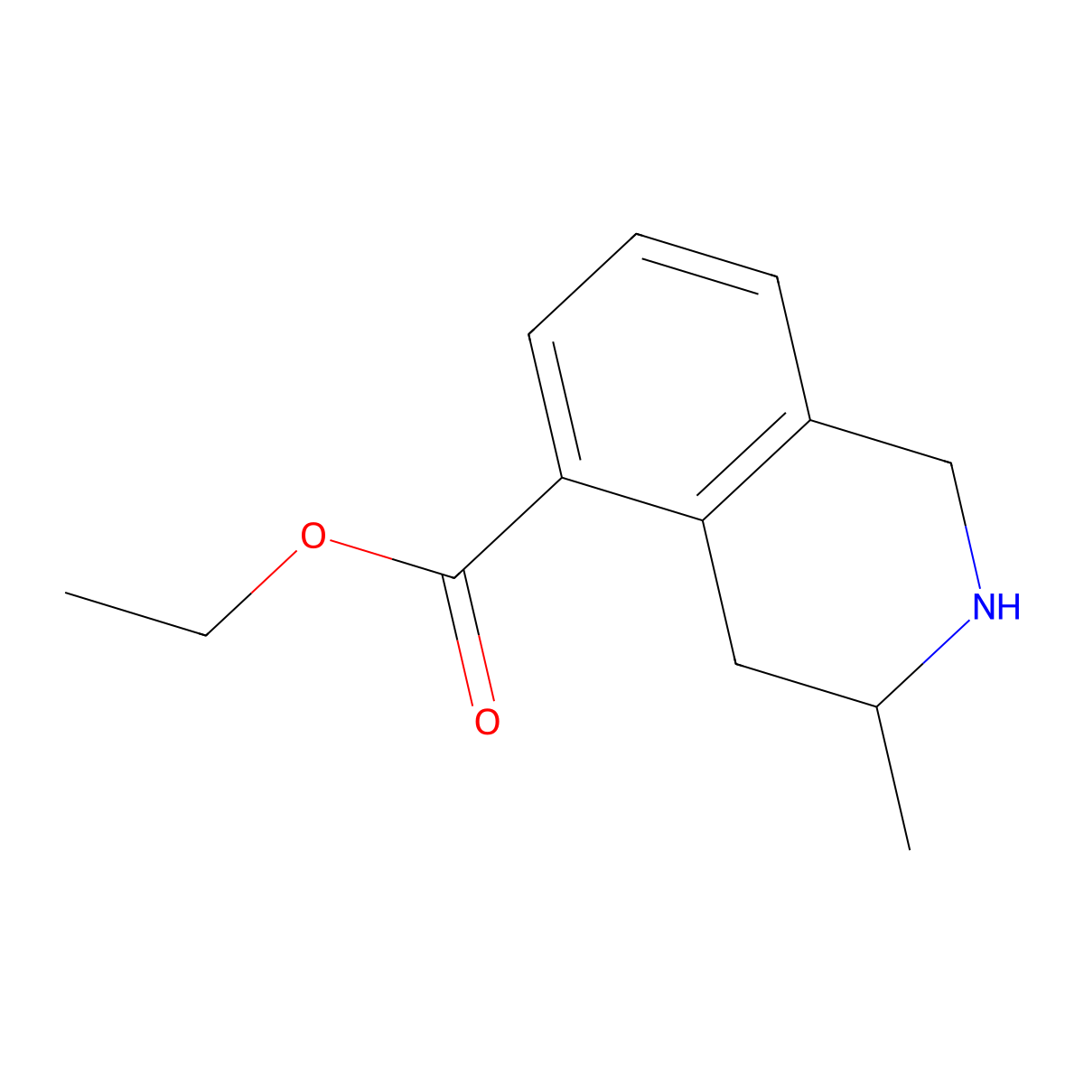 Ethyl 3-methyl-1,2,3,4-tetrahydroisoquinoline-5-carboxylate molecular structure, CAS 2639458-06-1