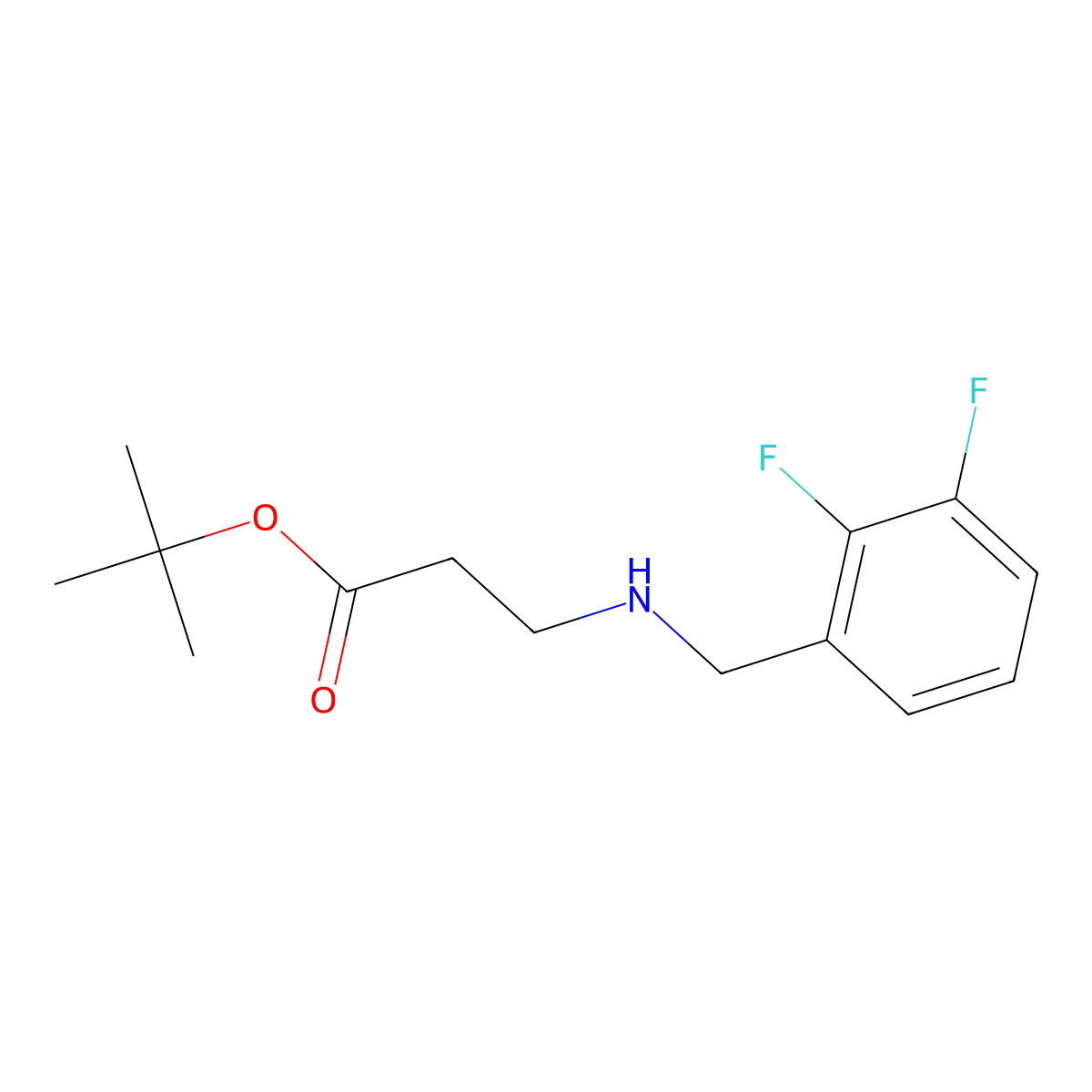 Tert-butyl 3-{[(2,3-difluorophenyl)methyl]amino}propanoate molecular structure, CAS 2639458-51-6