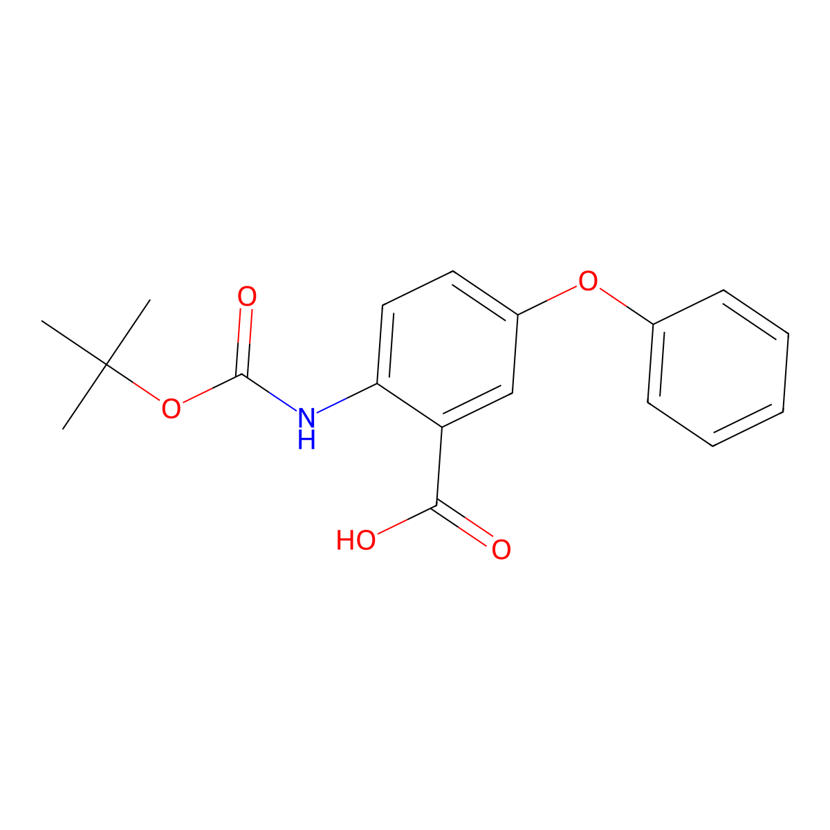 2-{[(Tert-butoxy)carbonyl]amino}-5-phenoxybenzoic acid molecular structure, CAS 2639458-53-8