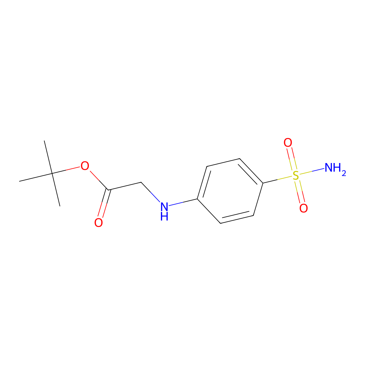Tert-butyl 2-[(4-sulfamoylphenyl)amino]acetate molecular structure, CAS 2639458-59-4
