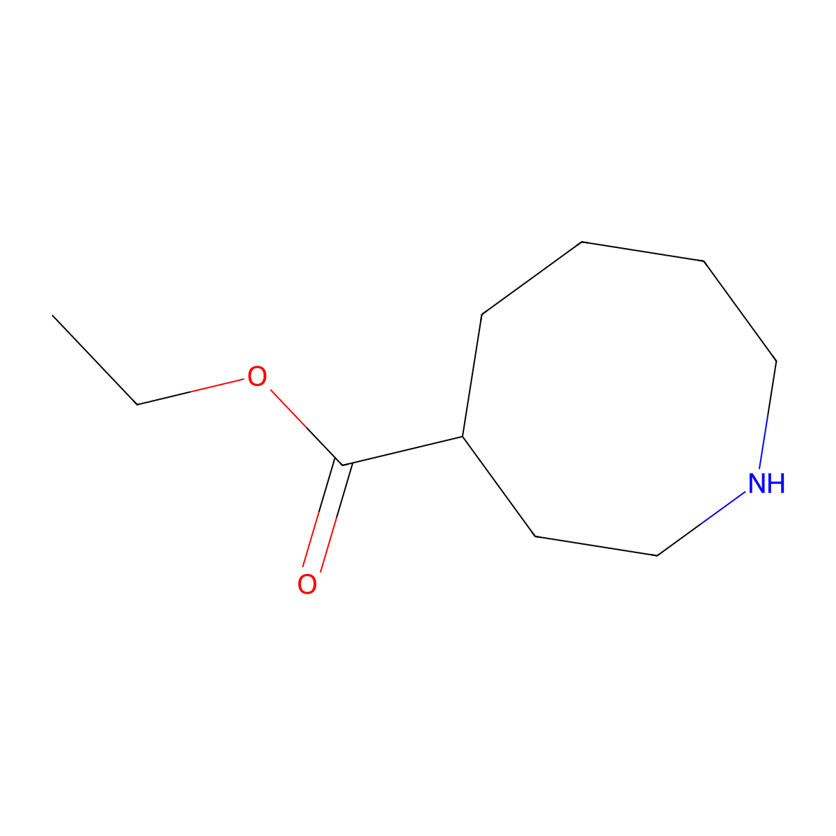 Ethyl azocane-4-carboxylate molecular structure, CAS 2639458-72-1