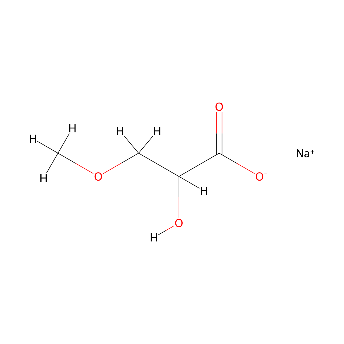 Sodium 2-hydroxy-3-methoxypropanoate molecular structure, CAS 2639458-74-3