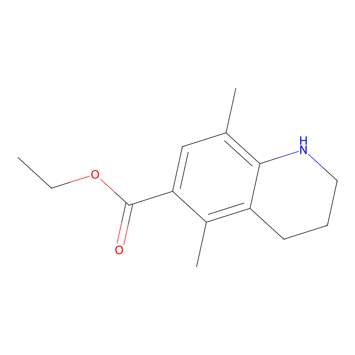 Ethyl 5,8-dimethyl-1,2,3,4-tetrahydroquinoline-6-carboxylate molecular structure, CAS 2639459-79-1