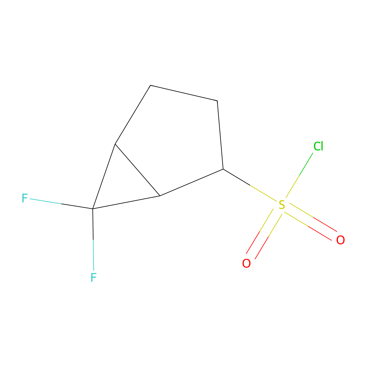 6,6-Difluorobicyclo[3.1.0]hexane-2-sulfonylchloride molecular structure, CAS 2639459-81-5