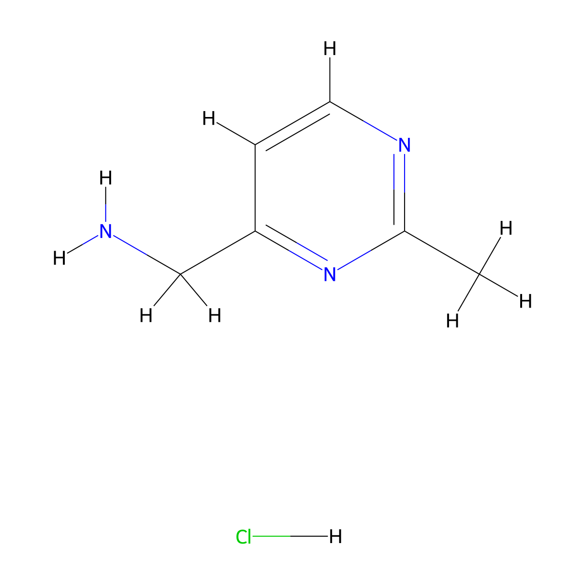 (2-Methylpyrimidin-4-yl)methanamine hydrochloride molecular structure, CAS 2639459-85-9