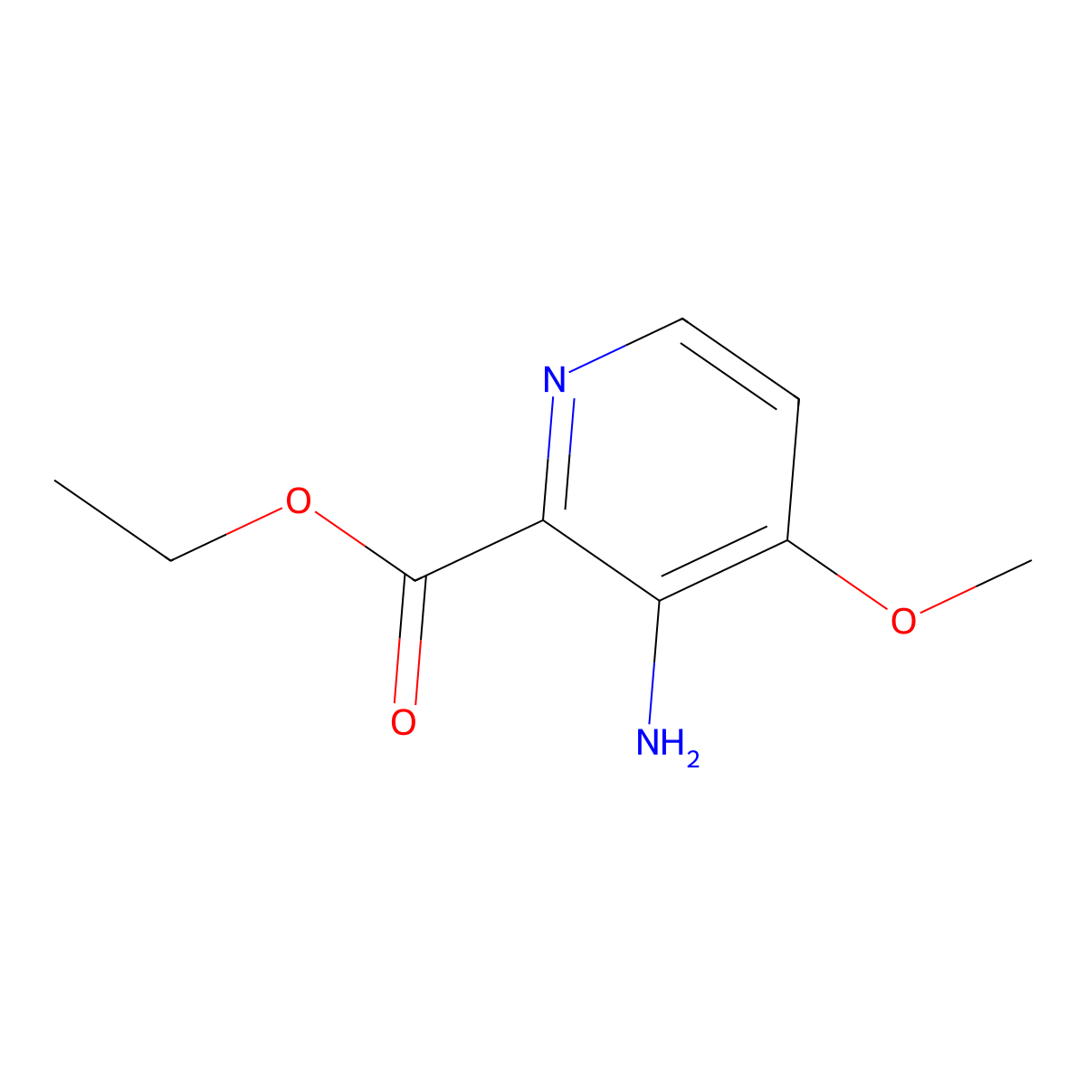 Ethyl 3-amino-4-methoxypyridine-2-carboxylate molecular structure, CAS 2639459-87-1