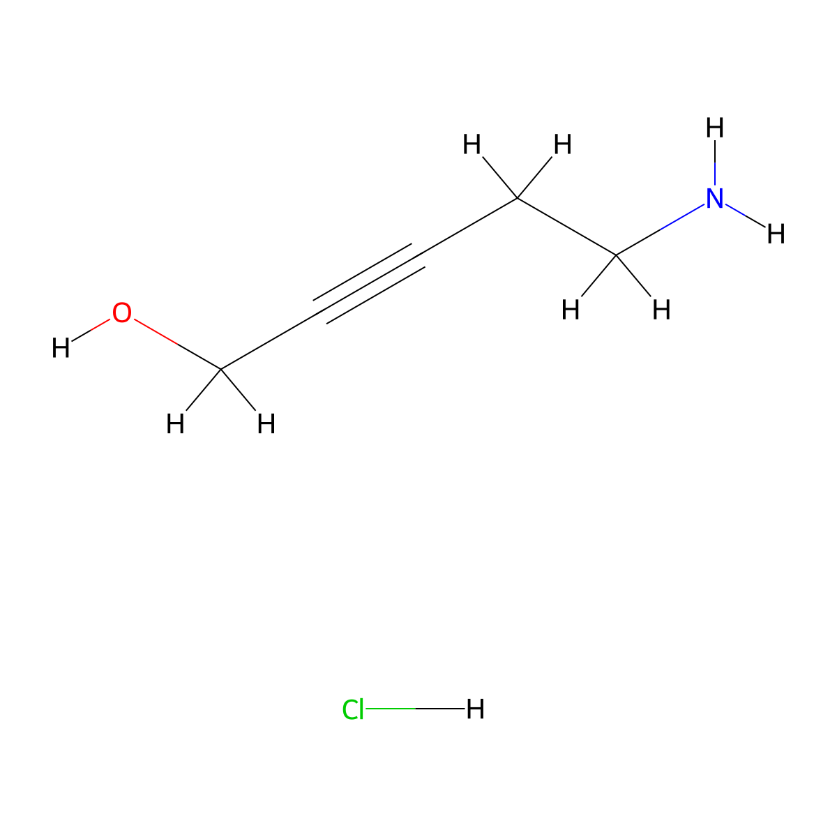 5-Aminopent-2-yn-1-ol hydrochloride molecular structure, CAS 2639459-91-7