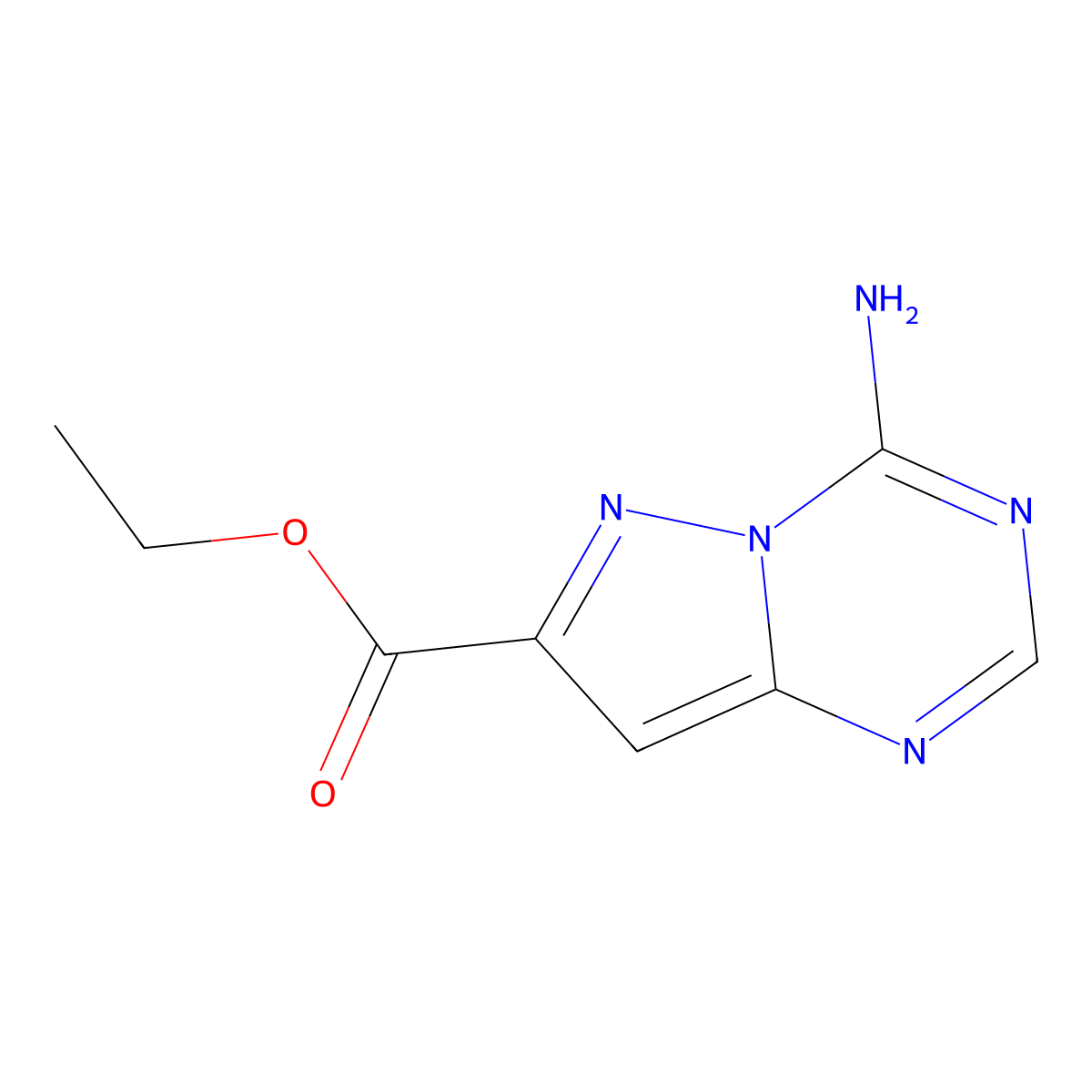 Ethyl 4-aminopyrazolo[1,5-a][1,3,5]triazine-7-carboxylate molecular structure, CAS 2639460-31-2