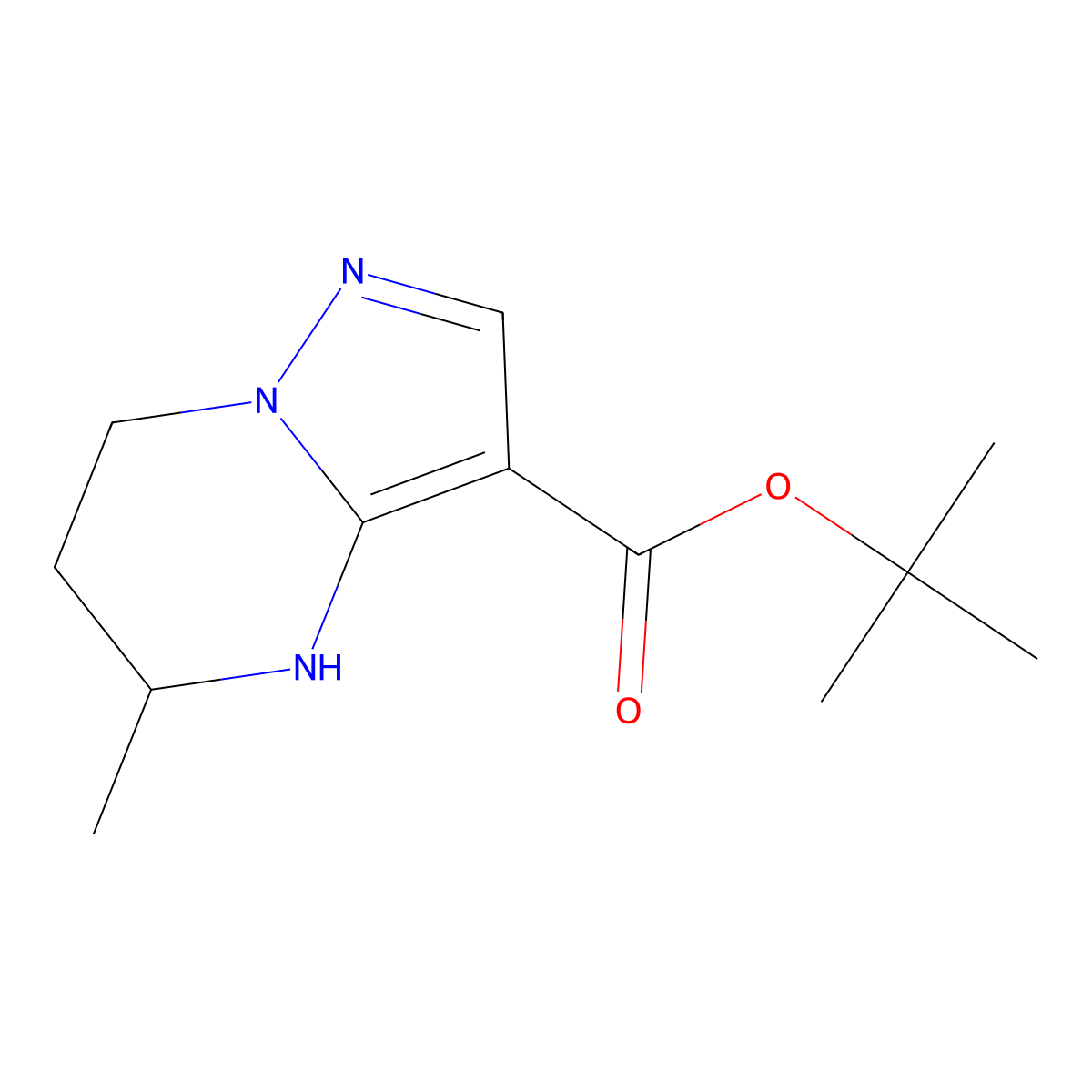 tert-butyl 5-methyl-4H,5H,6H,7H-pyrazolo[1,5-a]pyrimidine-3-carboxylate molecular structure, CAS 2639460-40-3