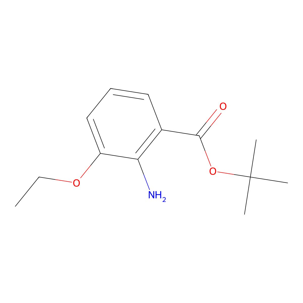 Tert-butyl 2-amino-3-ethoxybenzoate molecular structure, CAS 2639460-42-5