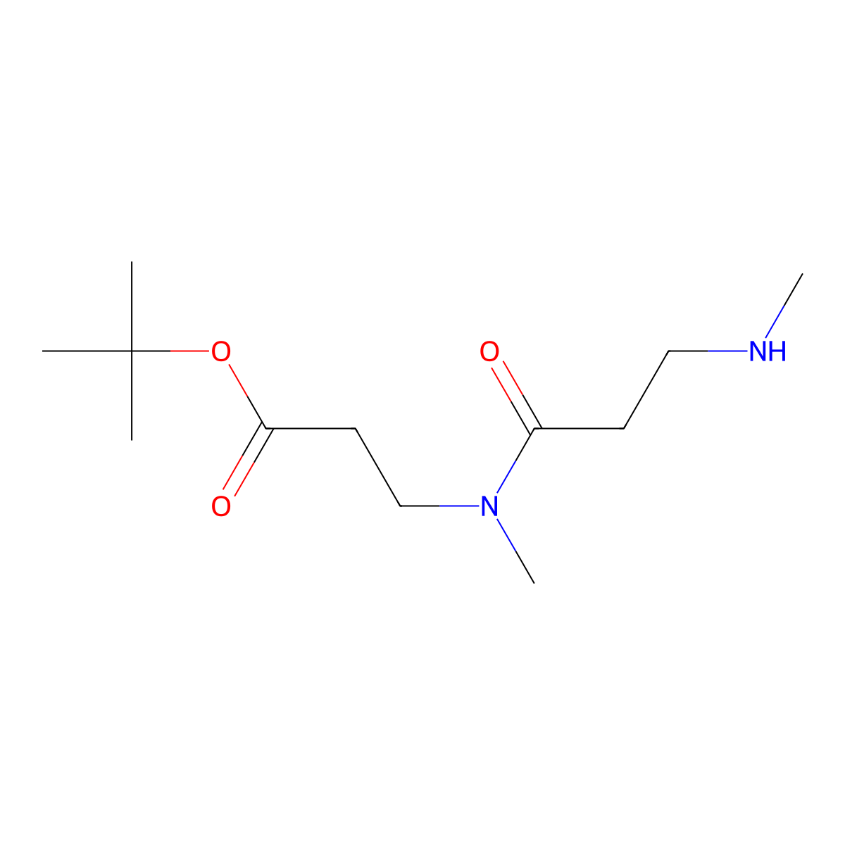 tert-butyl 3-[N-methyl-3-(methylamino)propanamido]propanoate molecular structure, CAS 2639460-48-1