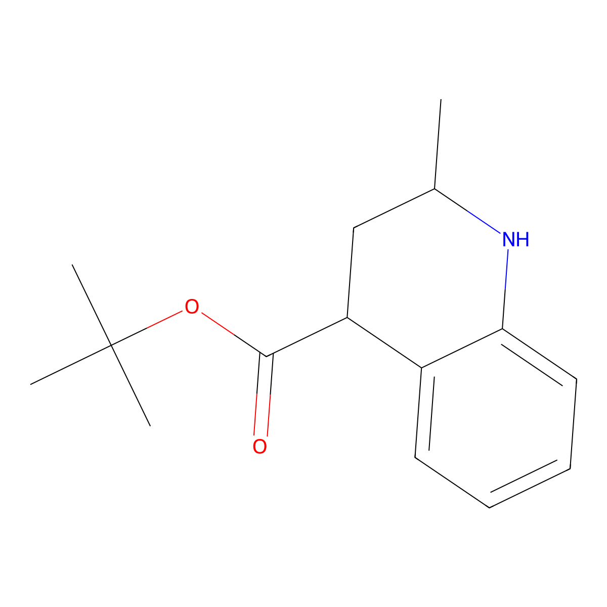 Tert-butyl 2-methyl-1,2,3,4-tetrahydroquinoline-4-carboxylate molecular structure, CAS 2639460-60-7