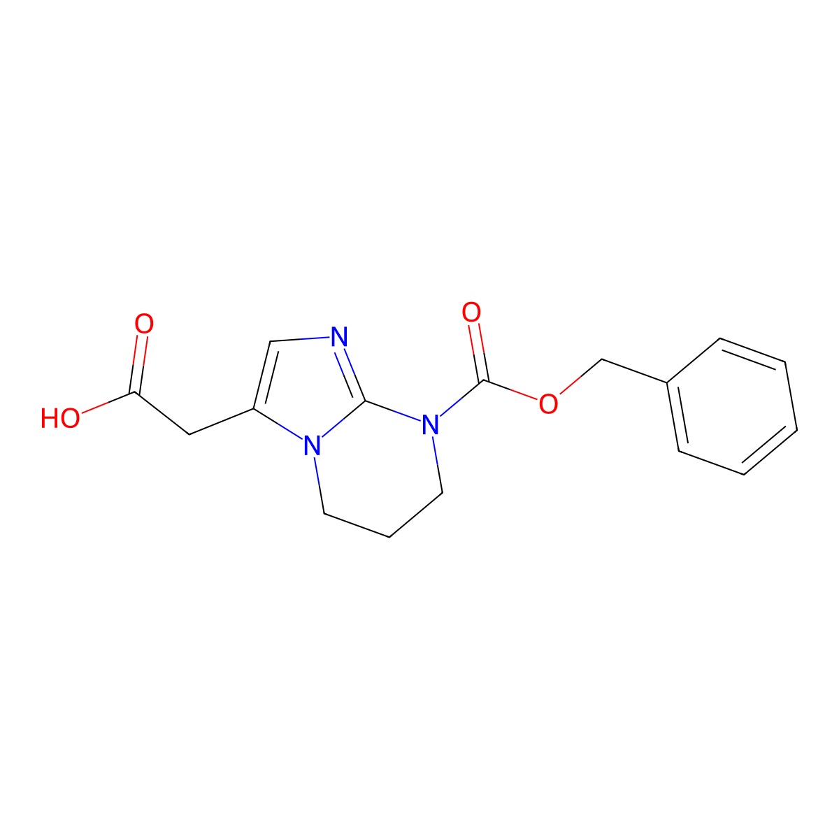 2-{8-[(benzyloxy)carbonyl]-5H,6H,7H,8H-imidazo[1,2-a]pyrimidin-3-yl}acetic acid molecular structure, CAS 2639460-82-3