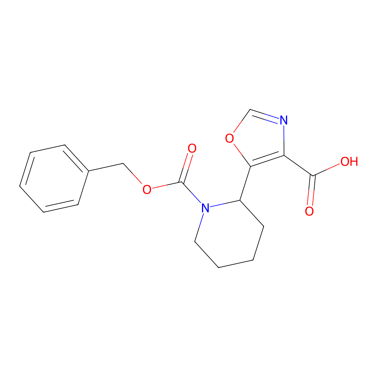 5-{1-[(Benzyloxy)carbonyl]piperidin-2-yl}-1,3-oxazole-4-carboxylic acid molecular structure, CAS 2639460-89-0