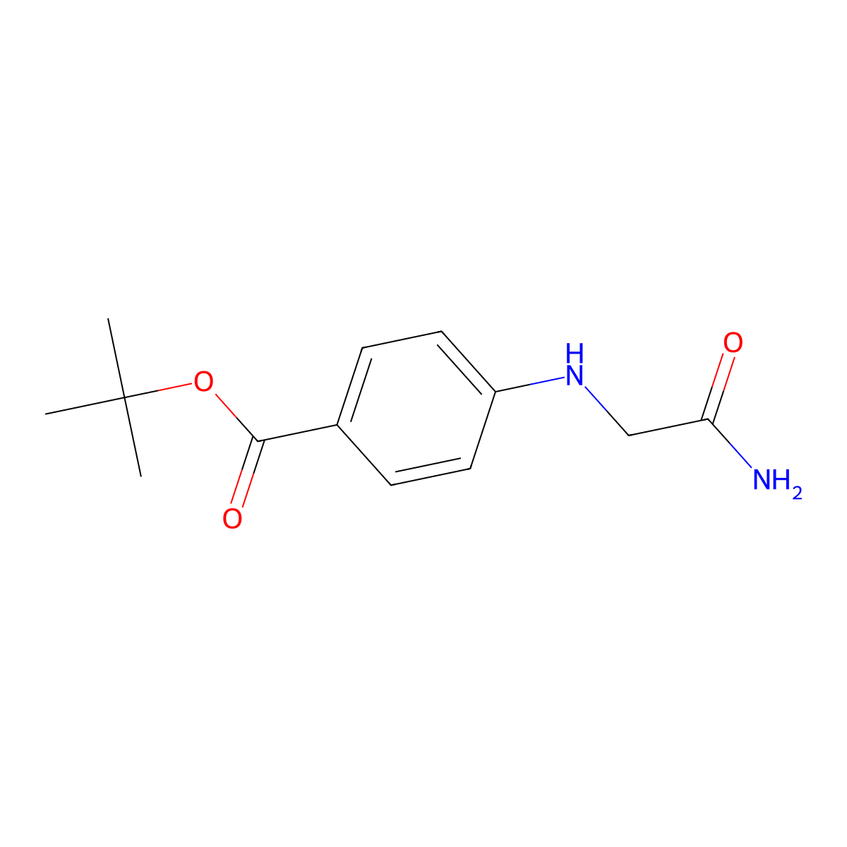 Tert-butyl 4-[(carbamoylmethyl)amino]benzoate molecular structure, CAS 2639460-93-6
