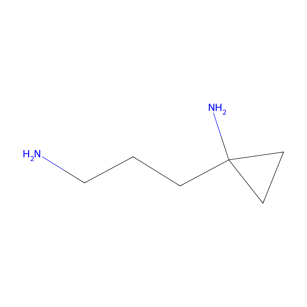 1-(3-Aminopropyl)cyclopropan-1-amine molecular structure, CAS 2639461-04-2
