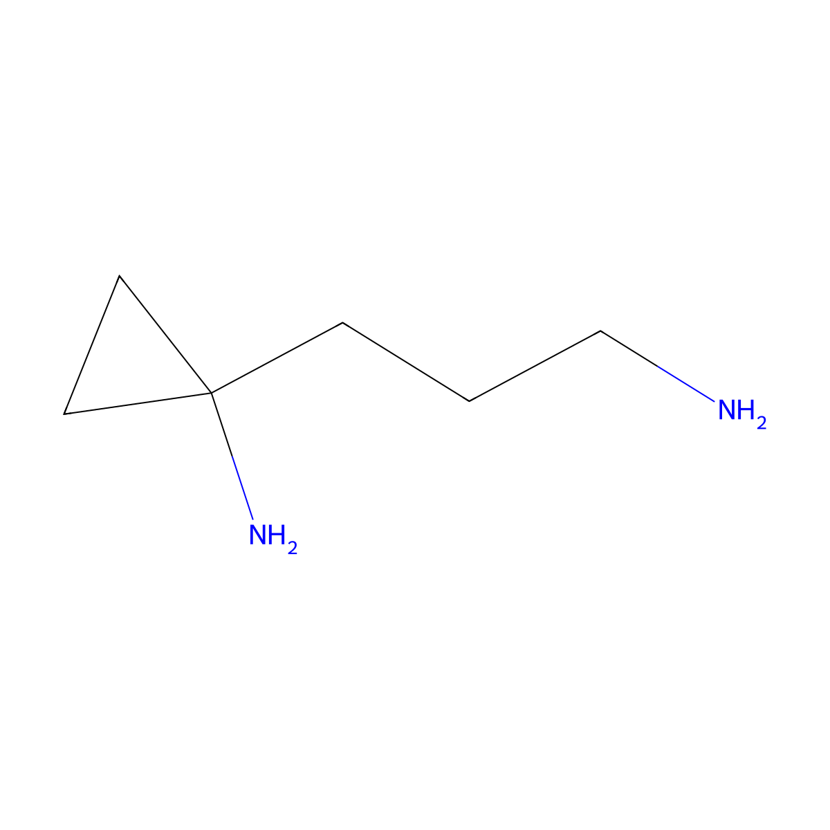 1-(3-Aminopropyl)cyclopropan-1-amine molecular structure, CAS 2639461-04-2