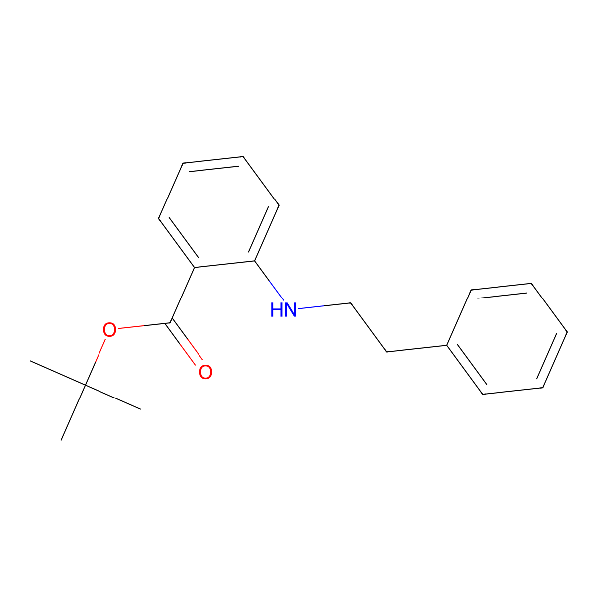 Tert-butyl 2-[(2-phenylethyl)amino]benzoate molecular structure, CAS 2639461-12-2