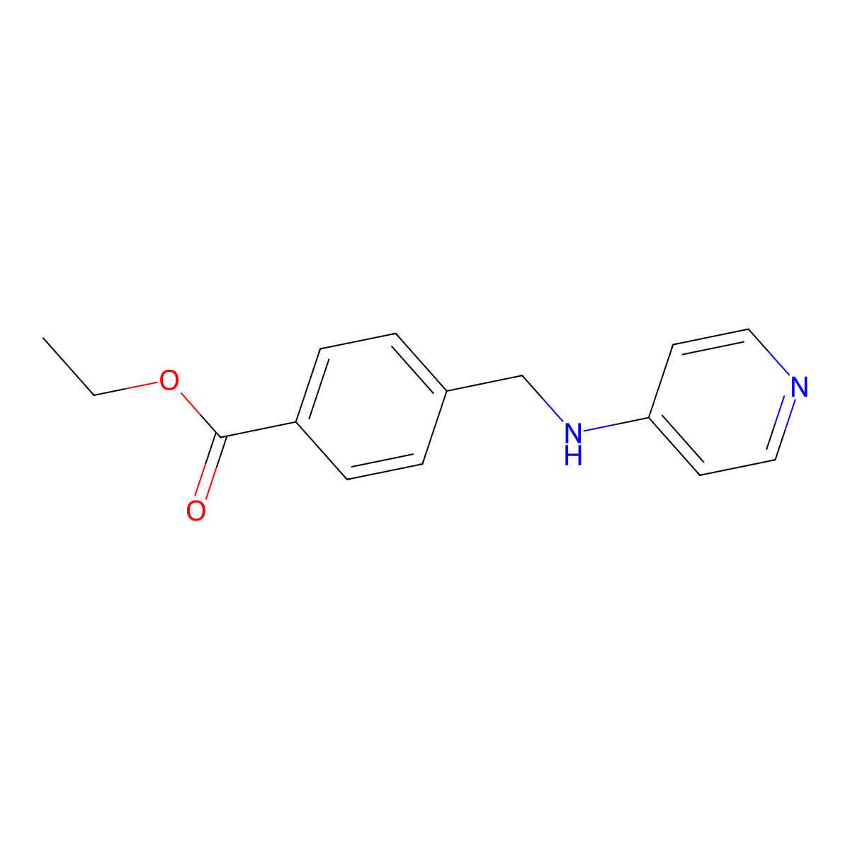 Ethyl 4-{[(pyridin-4-yl)amino]methyl}benzoate molecular structure, CAS 2639461-44-0