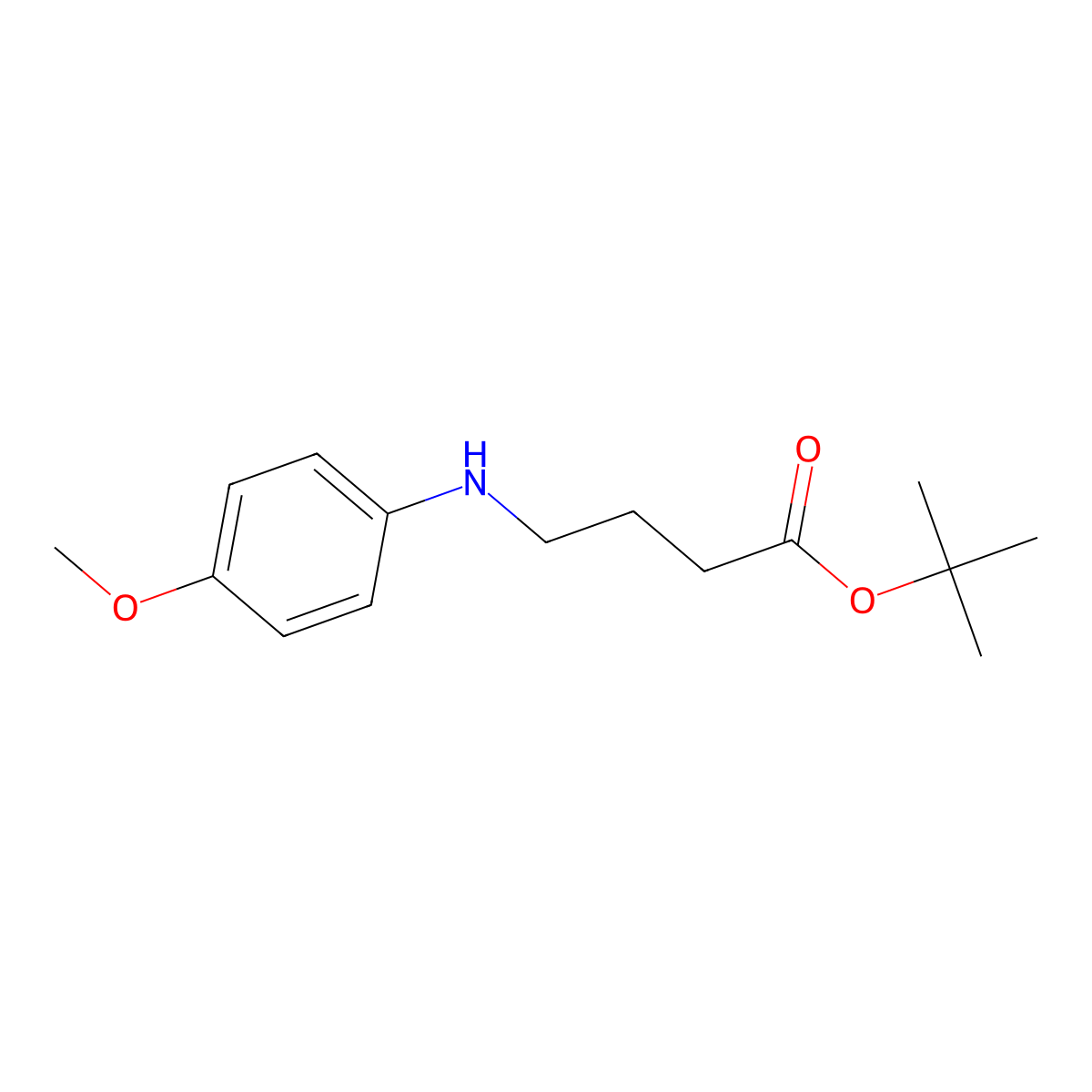 Tert-butyl 4-[(4-methoxyphenyl)amino]butanoate molecular structure, CAS 2639461-51-9