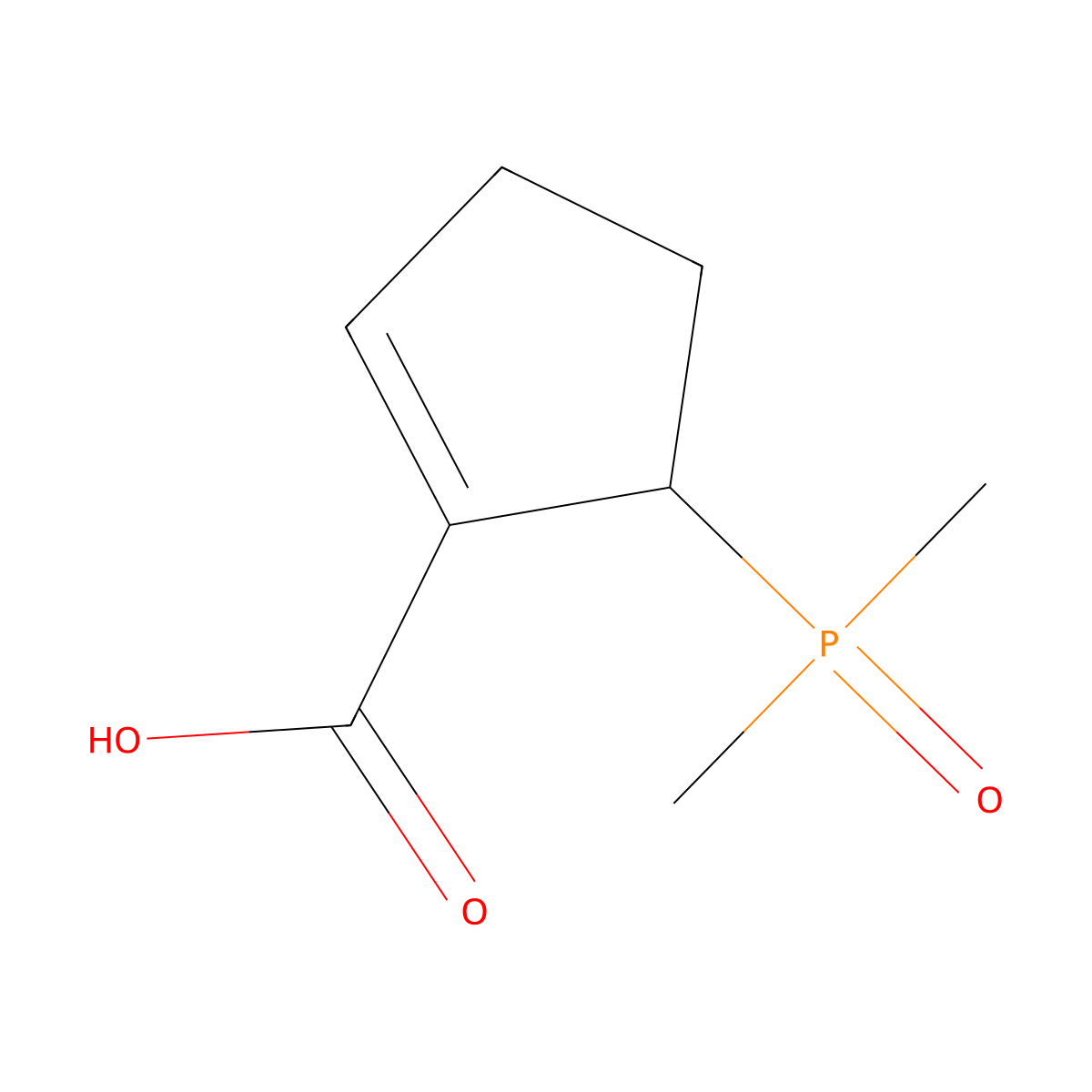 5-(Dimethylphosphoryl)cyclopent-1-ene-1-carboxylicacid molecular structure, CAS 2639461-84-8