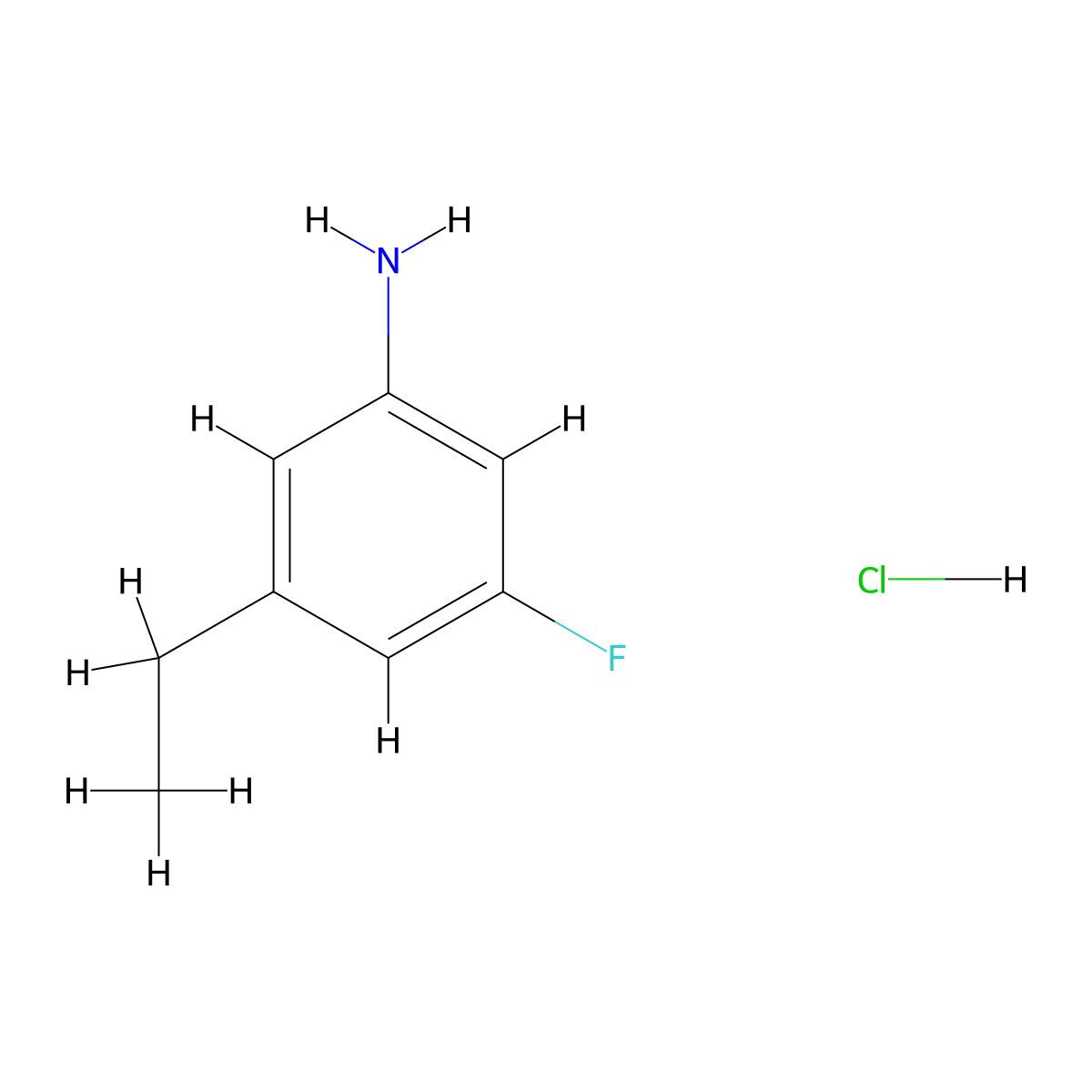 3-Ethyl-5-fluoroaniline hydrochloride molecular structure, CAS 2639462-08-9