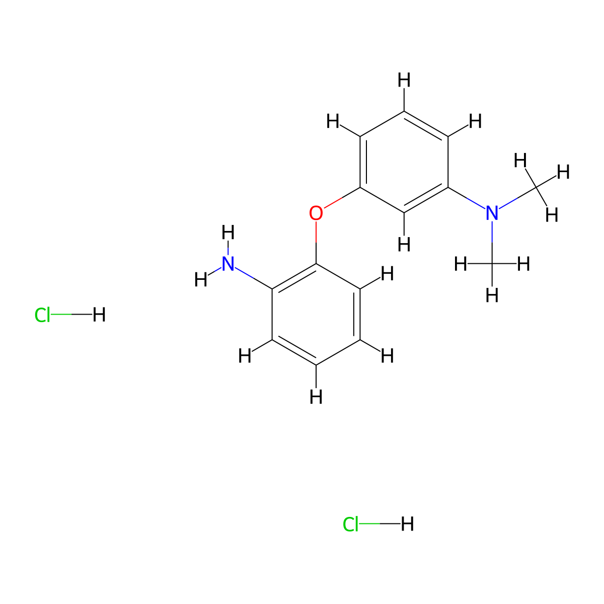 3-(2-aminophenoxy)-N,N-dimethylaniline dihydrochloride molecular structure, CAS 2639462-29-4