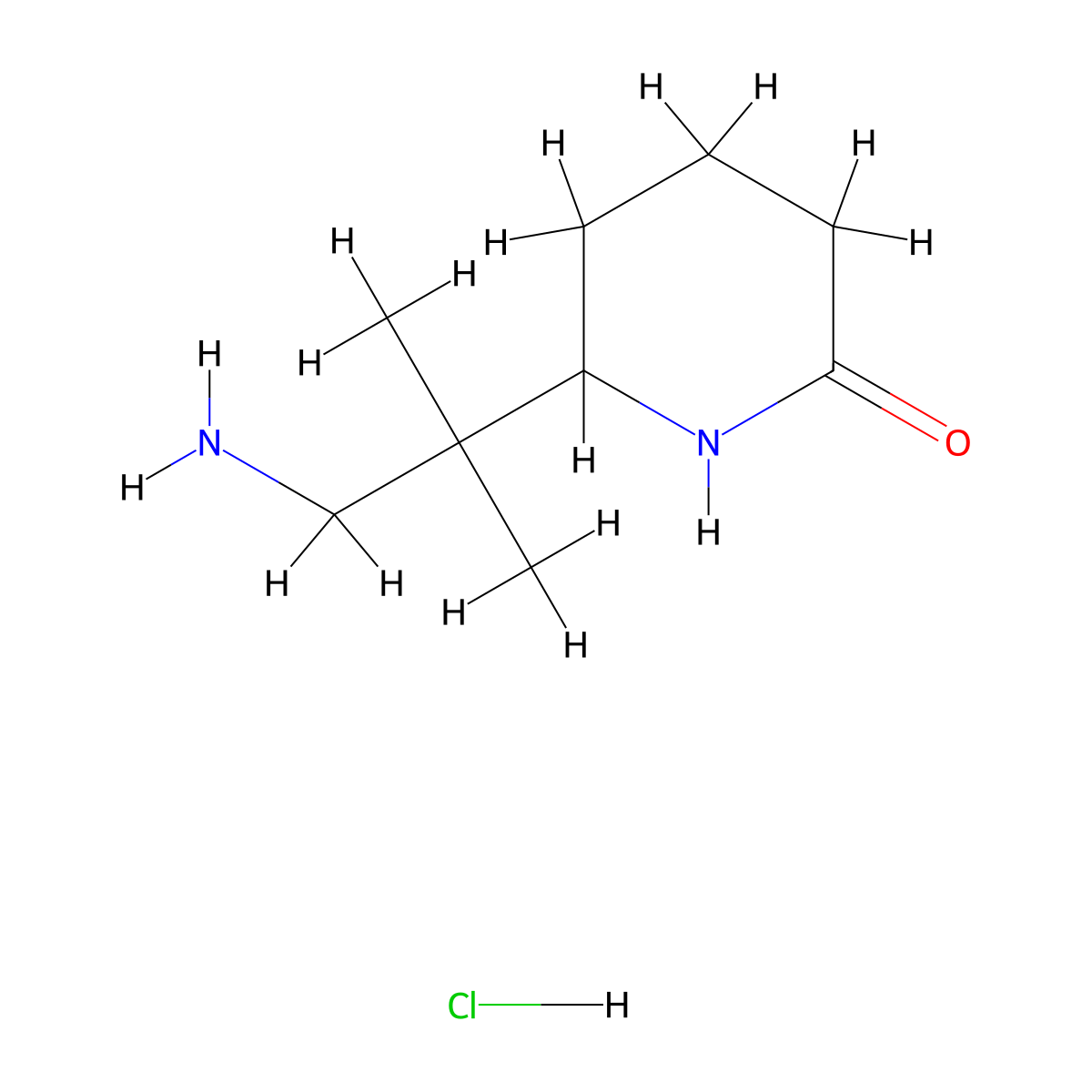 6-(1-Amino-2-methylpropan-2-yl)piperidin-2-onehydrochloride molecular structure, CAS 2639462-31-8