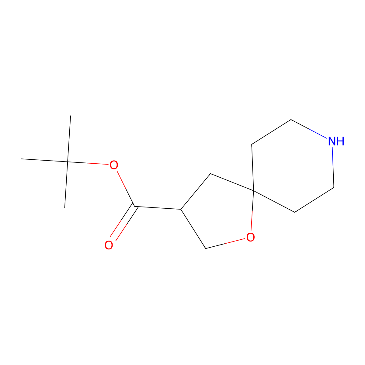 Tert-butyl 1-oxa-8-azaspiro[4.5]decane-3-carboxylate molecular structure, CAS 2639462-36-3