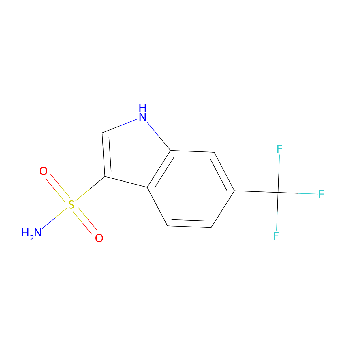 6-(trifluoromethyl)-1H-indole-3-sulfonamide molecular structure, CAS 2639462-39-6