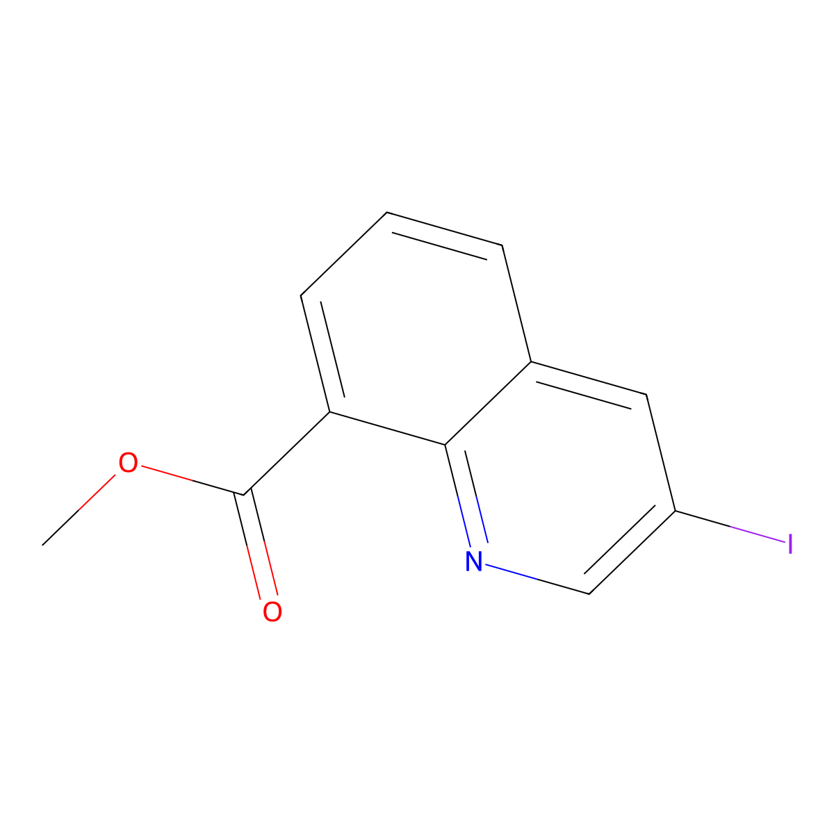 Methyl 3-iodoquinoline-8-carboxylate molecular structure, CAS 2639462-51-2