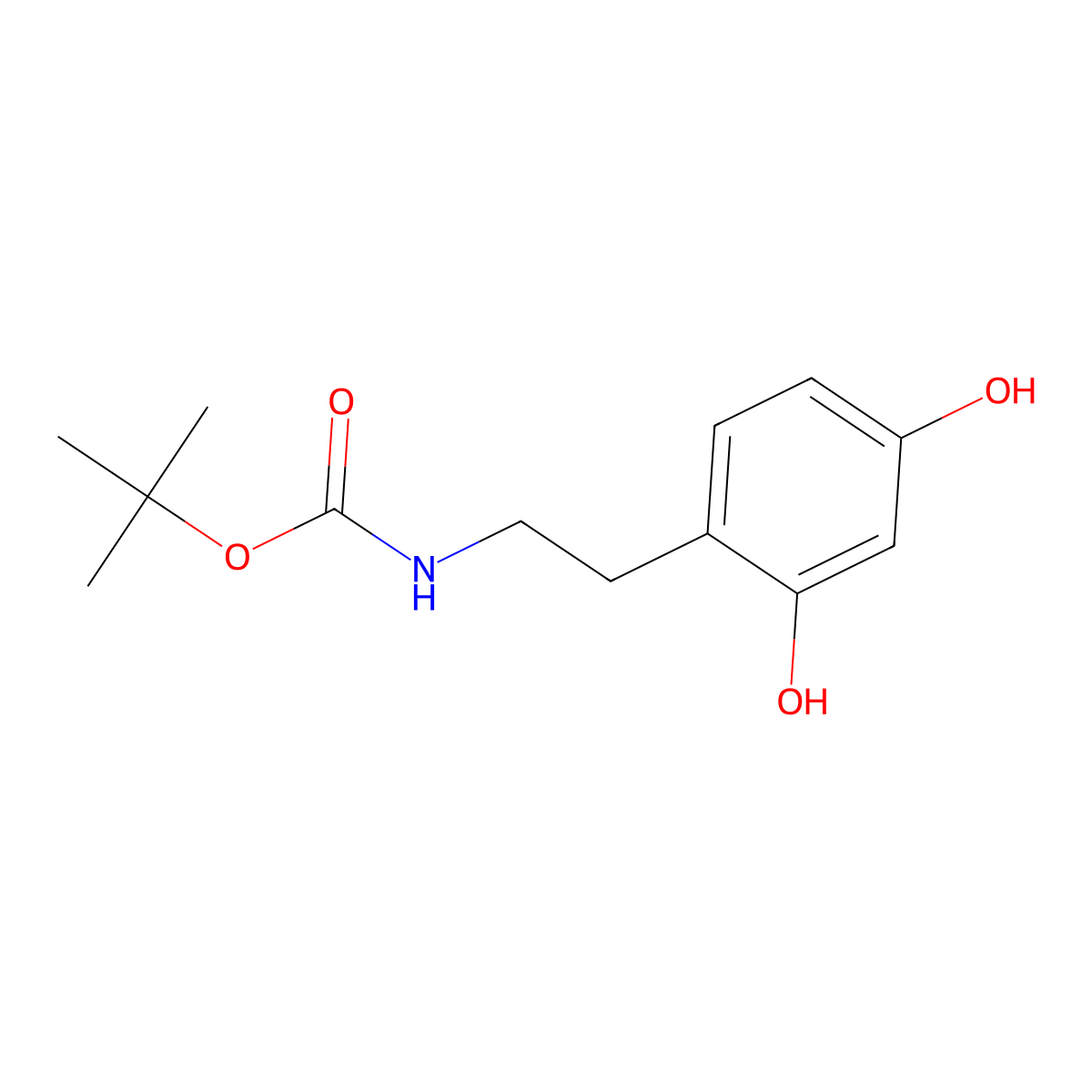tert-butyl N-[2-(2,4-dihydroxyphenyl)ethyl]carbamate molecular structure, CAS 2639462-56-7