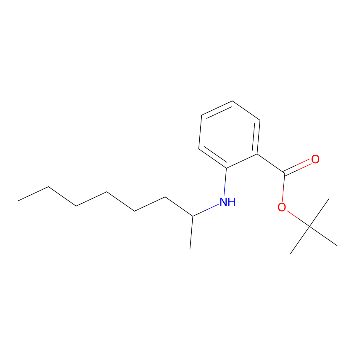 Tert-butyl 2-[(octan-2-yl)amino]benzoate molecular structure, CAS 2639462-72-7