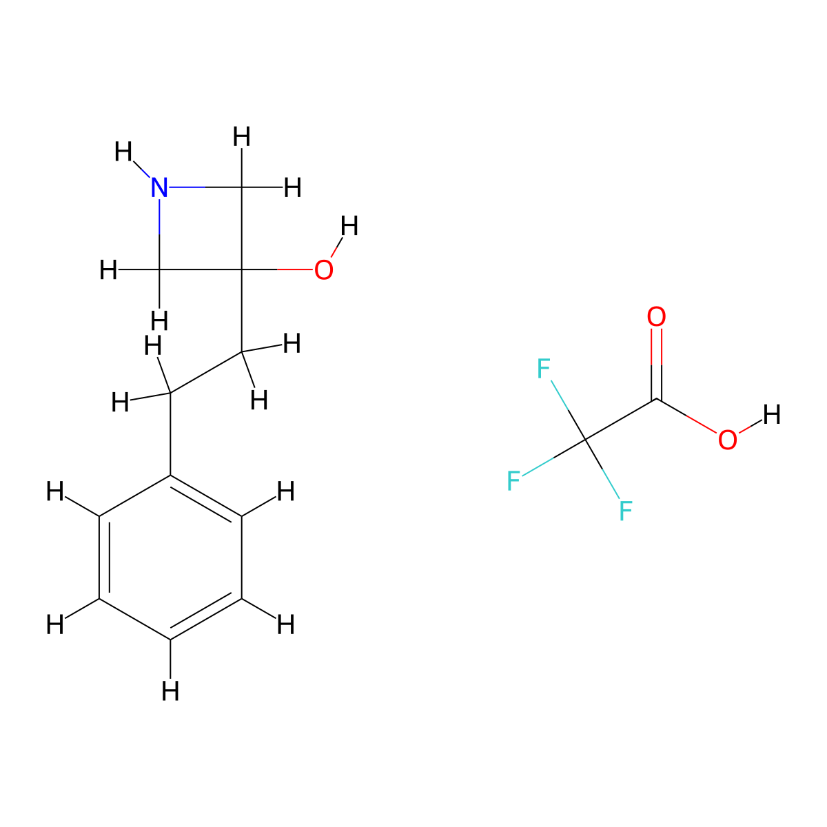 3-(2-Phenylethyl)azetidin-3-ol, trifluoroacetic acid molecular structure, CAS 2639462-88-5