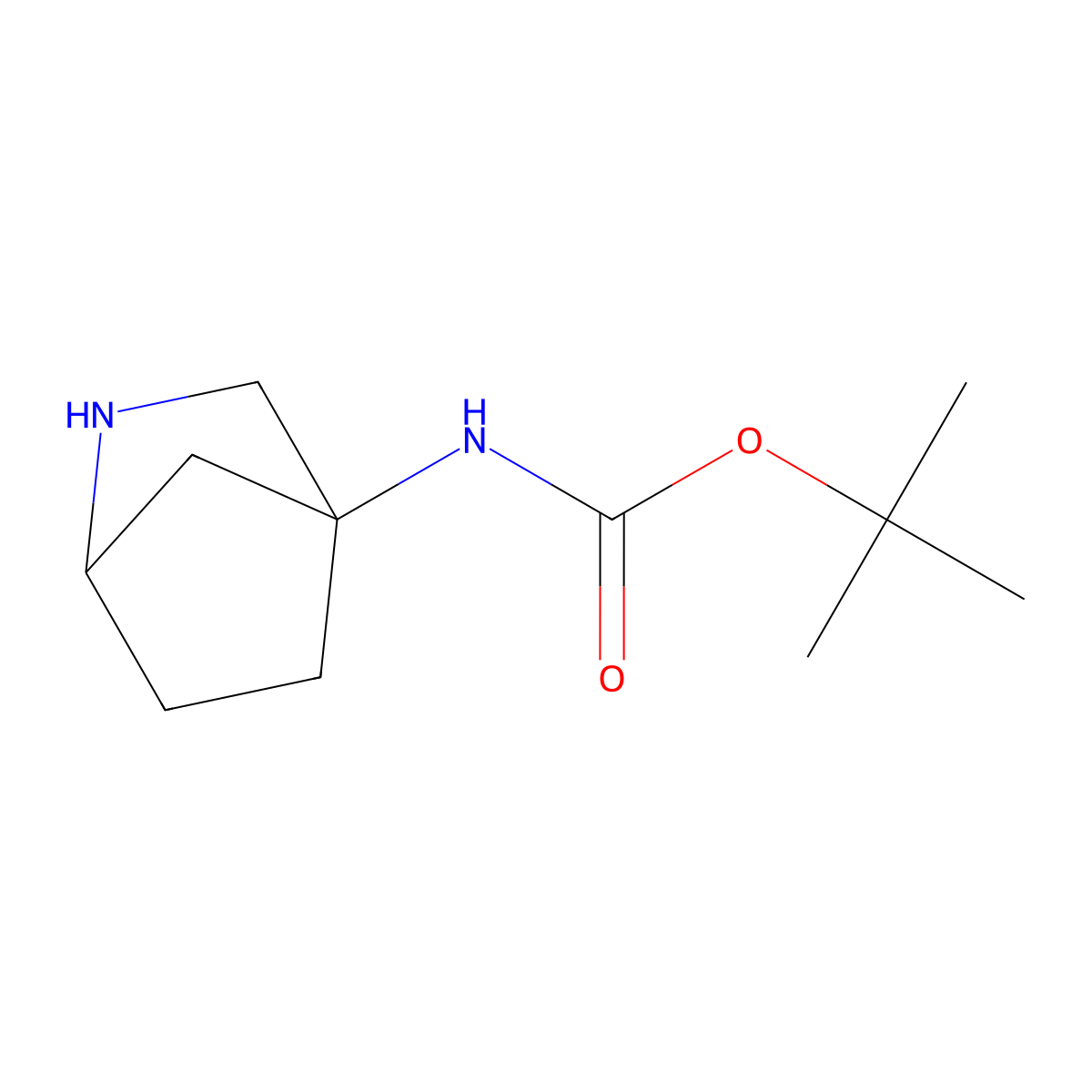 tert-butyl N-{2-azabicyclo[2.2.1]heptan-4-yl}carbamate molecular structure, CAS 2639462-89-6