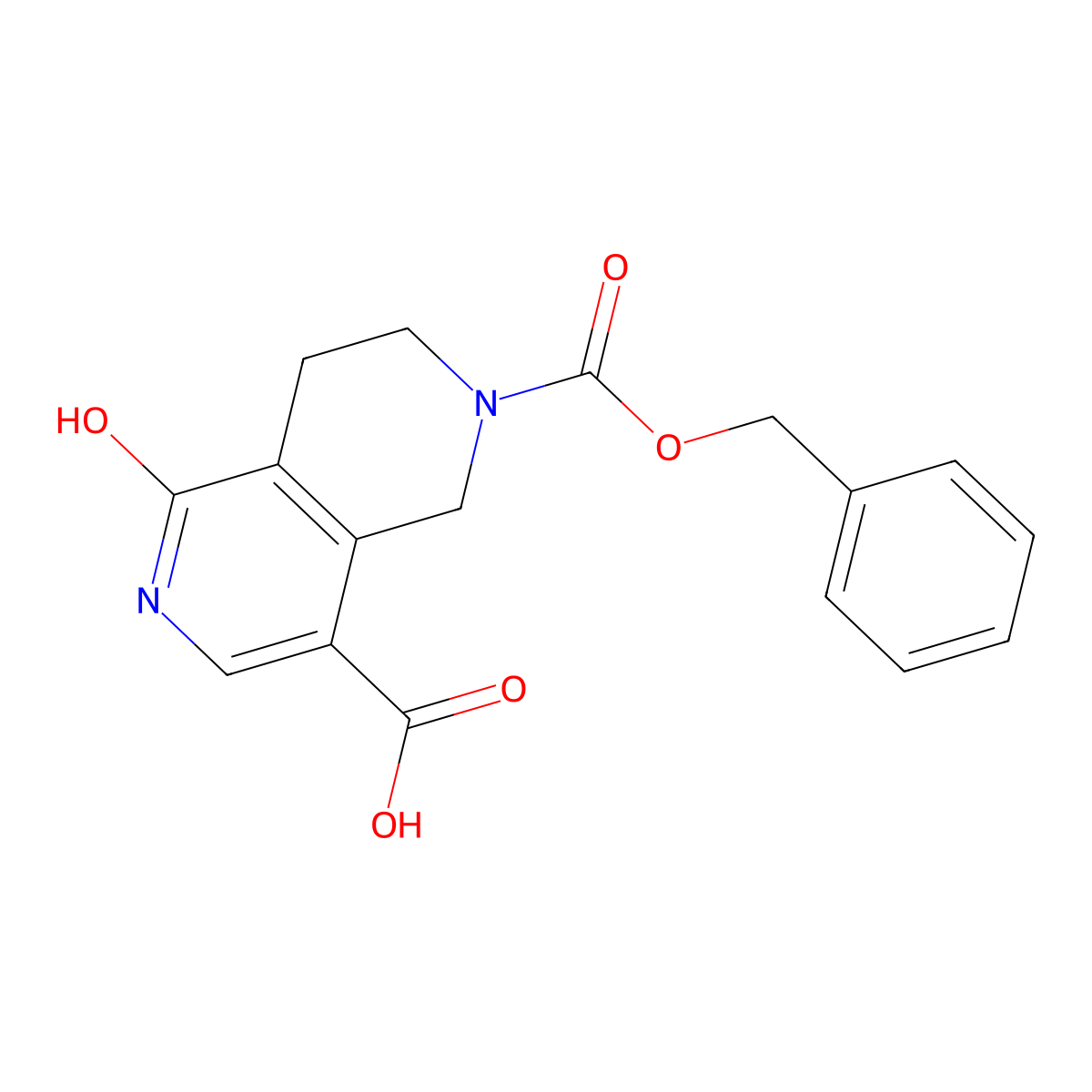 6-[(Benzyloxy)carbonyl]-1-hydroxy-5,6,7,8-tetrahydro-2,6-naphthyridine-4-carboxylic acid molecular structure, CAS 2639462-91-0