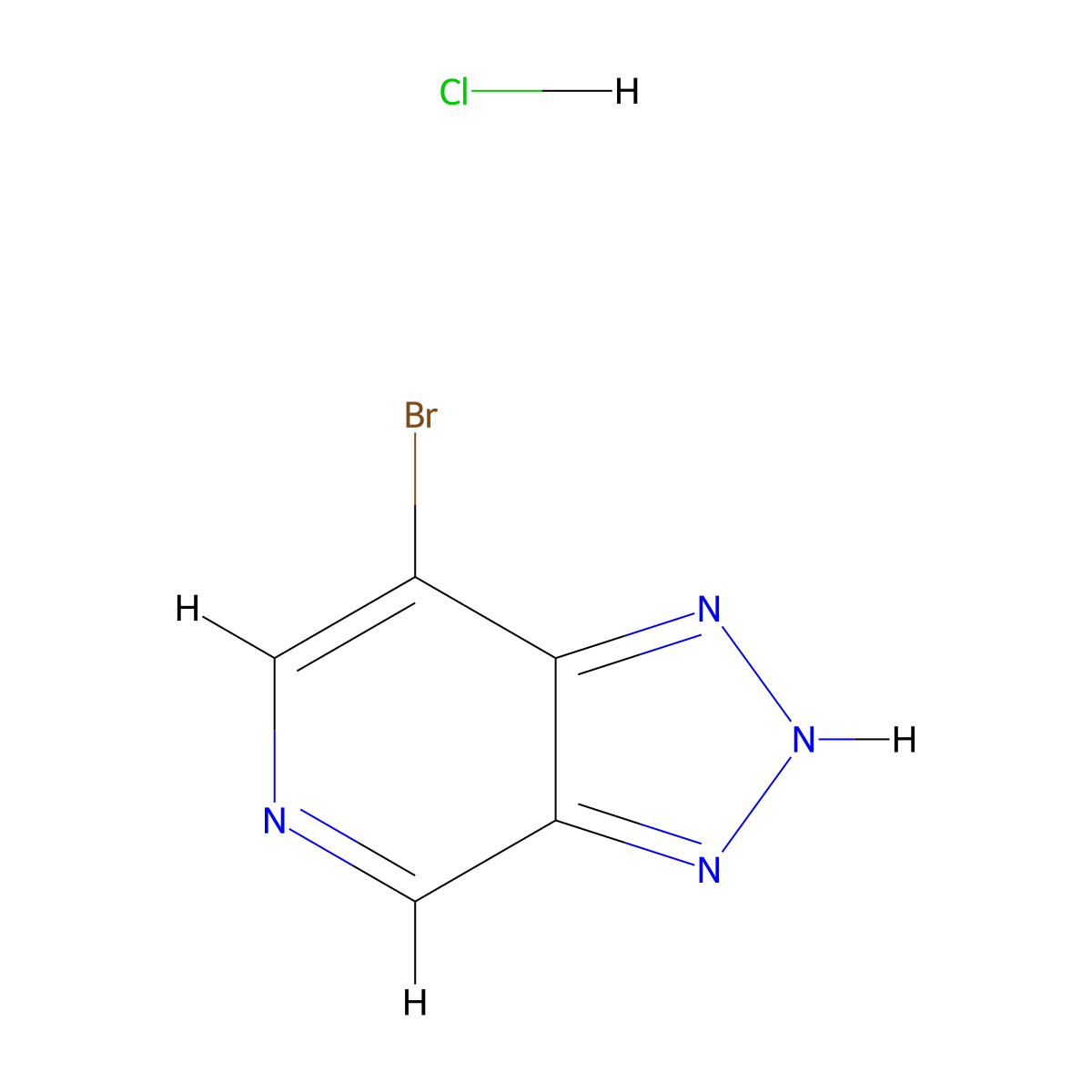 7-bromo-3H-[1,2,3]triazolo[4,5-c]pyridine hydrochloride molecular structure, CAS 2639463-05-9