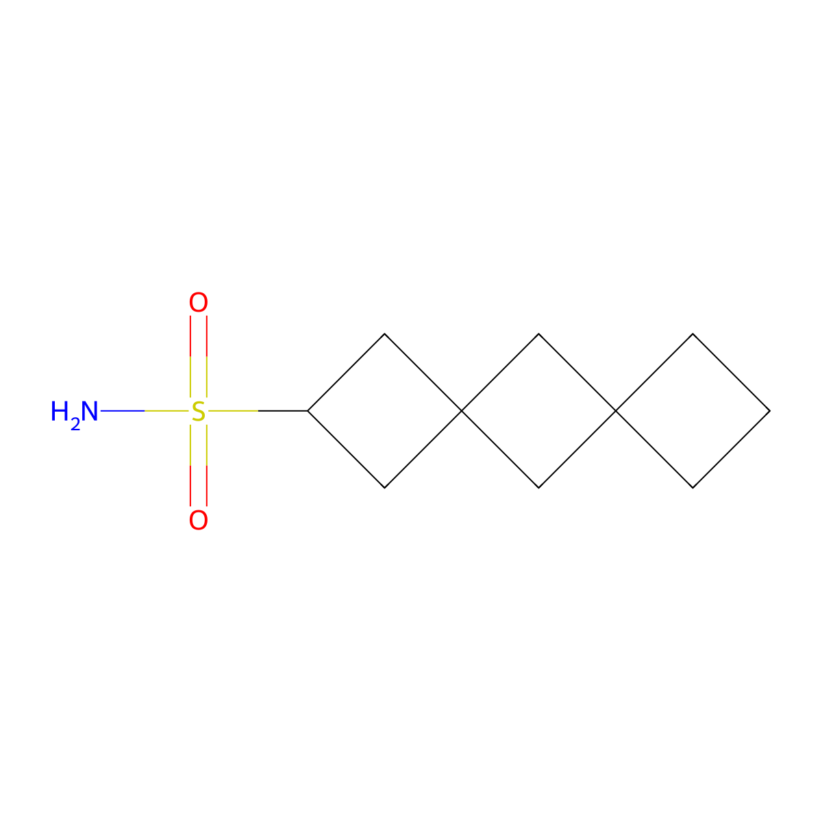 Dispiro[3.1.3^{6}.1^{4}]decane-2-sulfonamide molecular structure, CAS 2639463-18-4