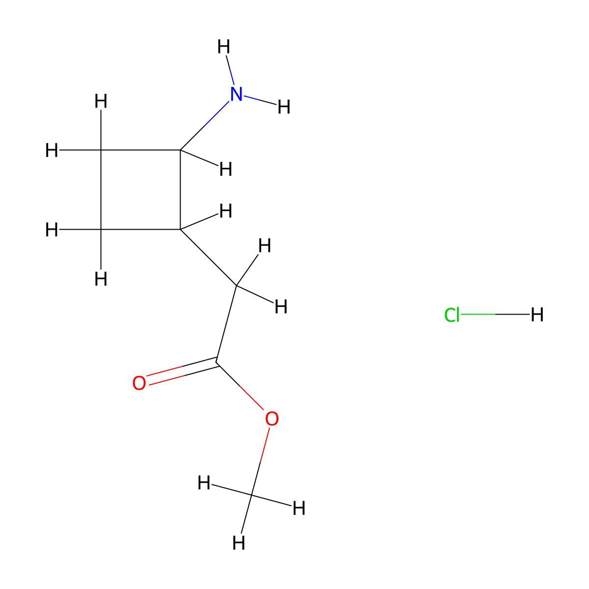 methyl2-(2-aminocyclobutyl)acetatehydrochloride,Mixtureofdiastereomers molecular structure, CAS 2639463-40-2