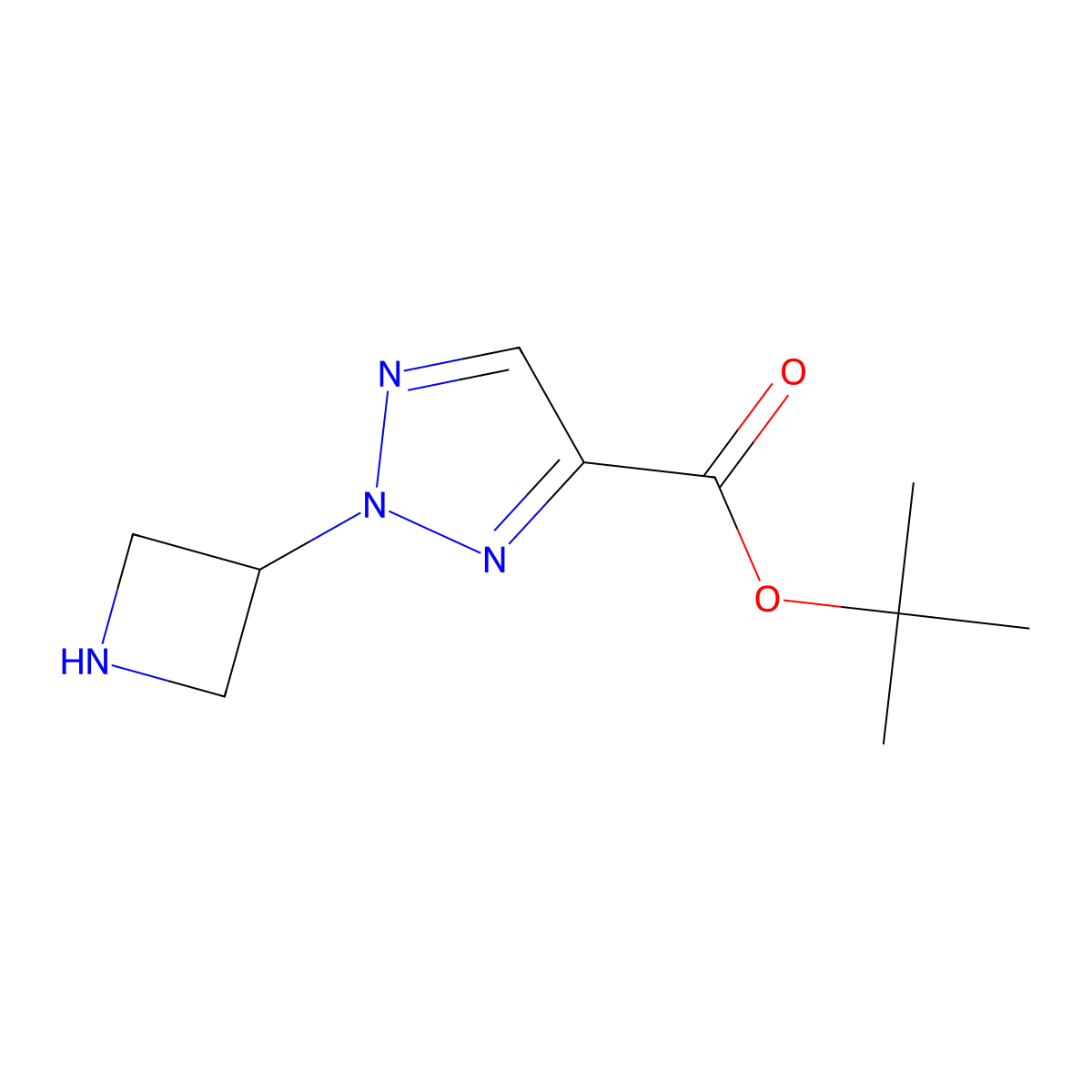 tert-butyl 2-(azetidin-3-yl)-2H-1,2,3-triazole-4-carboxylate molecular structure, CAS 2639463-67-3