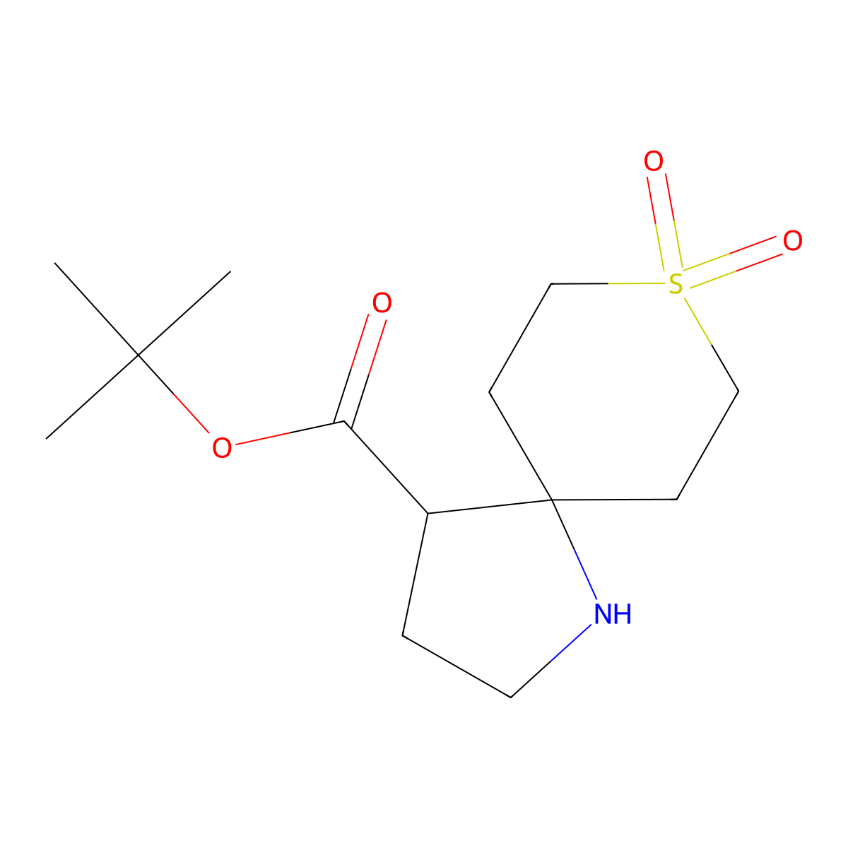 Tert-butyl 8,8-dioxo-8lambda6-thia-1-azaspiro[4.5]decane-4-carboxylate molecular structure, CAS 2639463-74-2